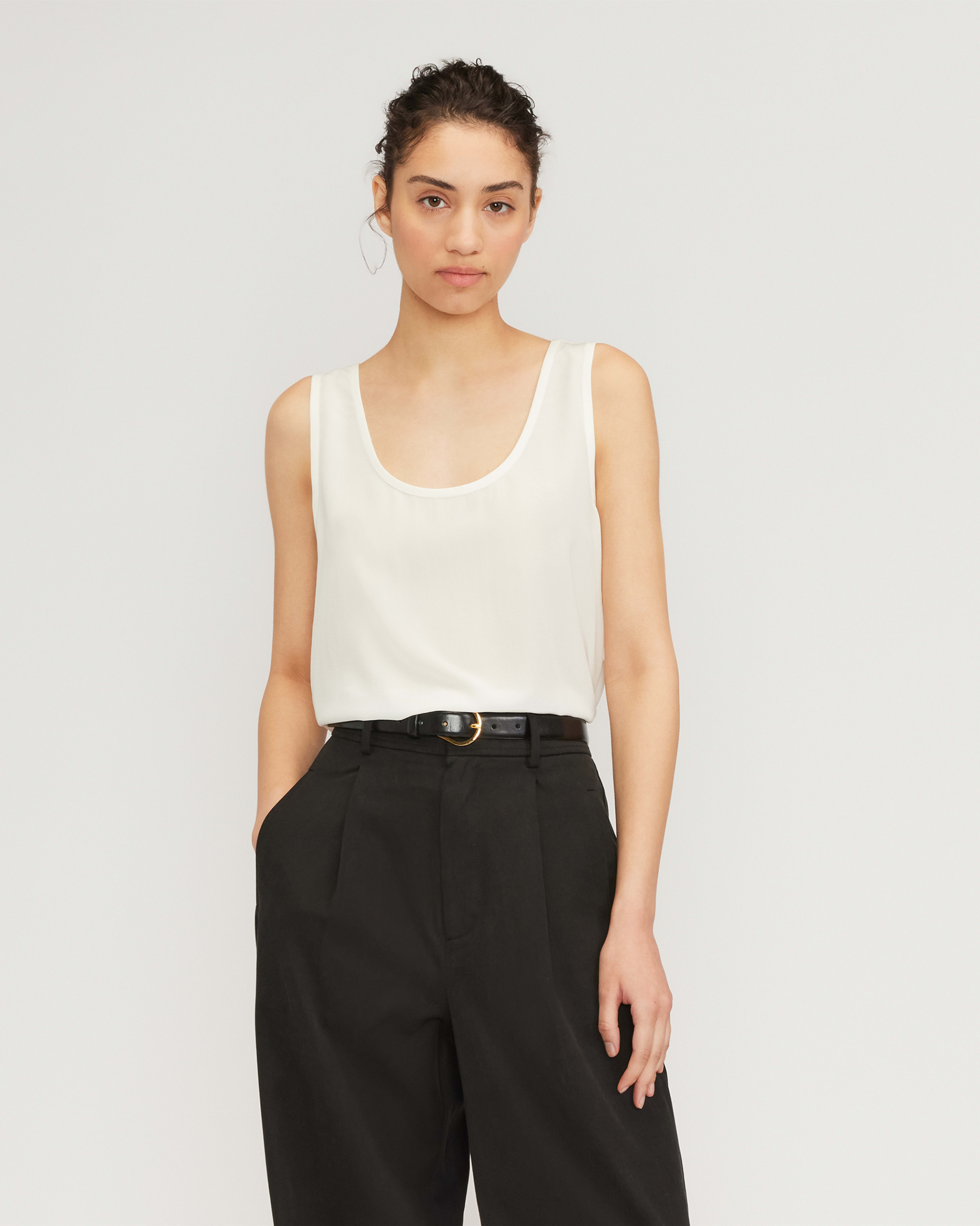 The Scoop Tank in Washable Silk