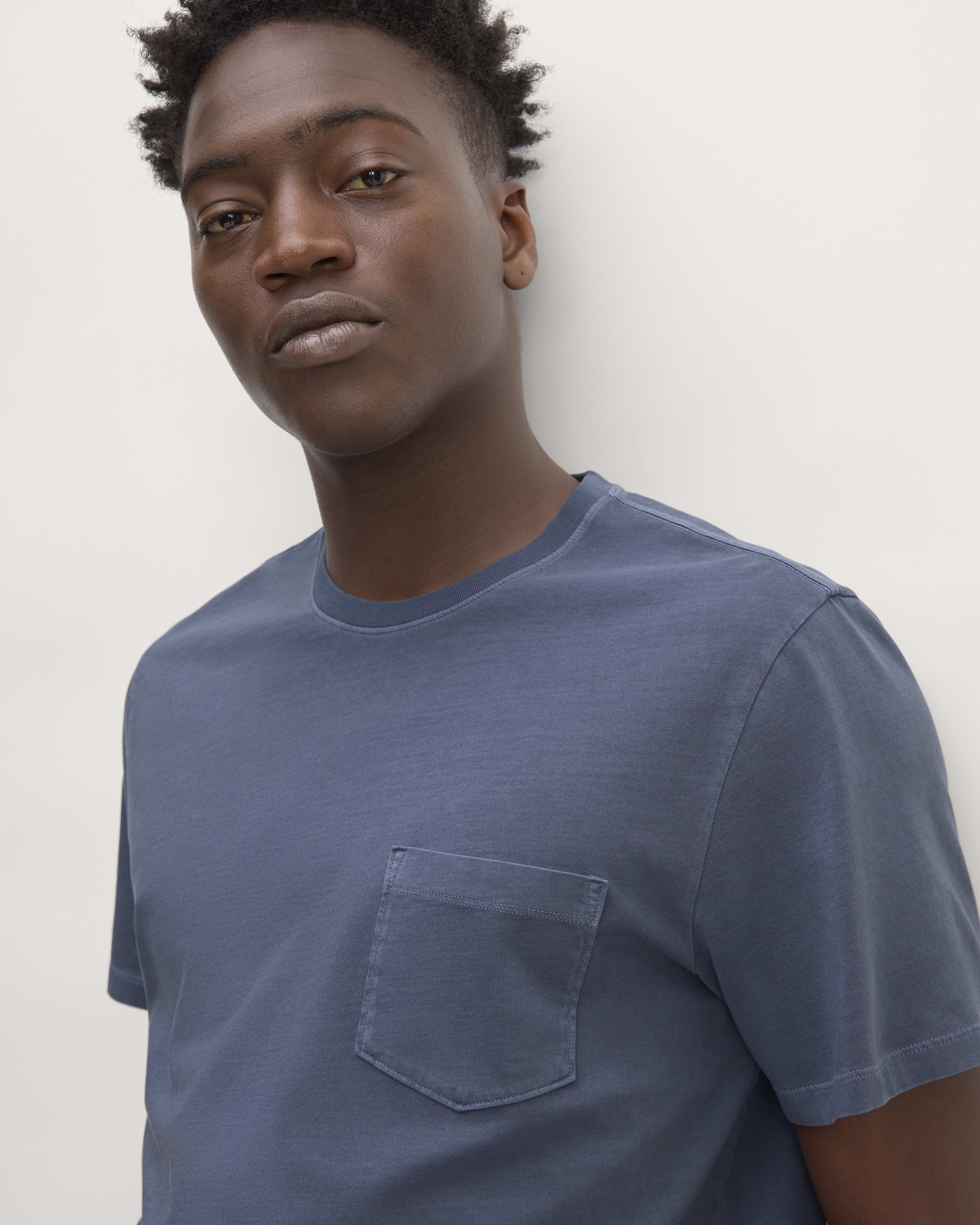 The Essential Organic Garment-Dyed Crew Navy – Everlane