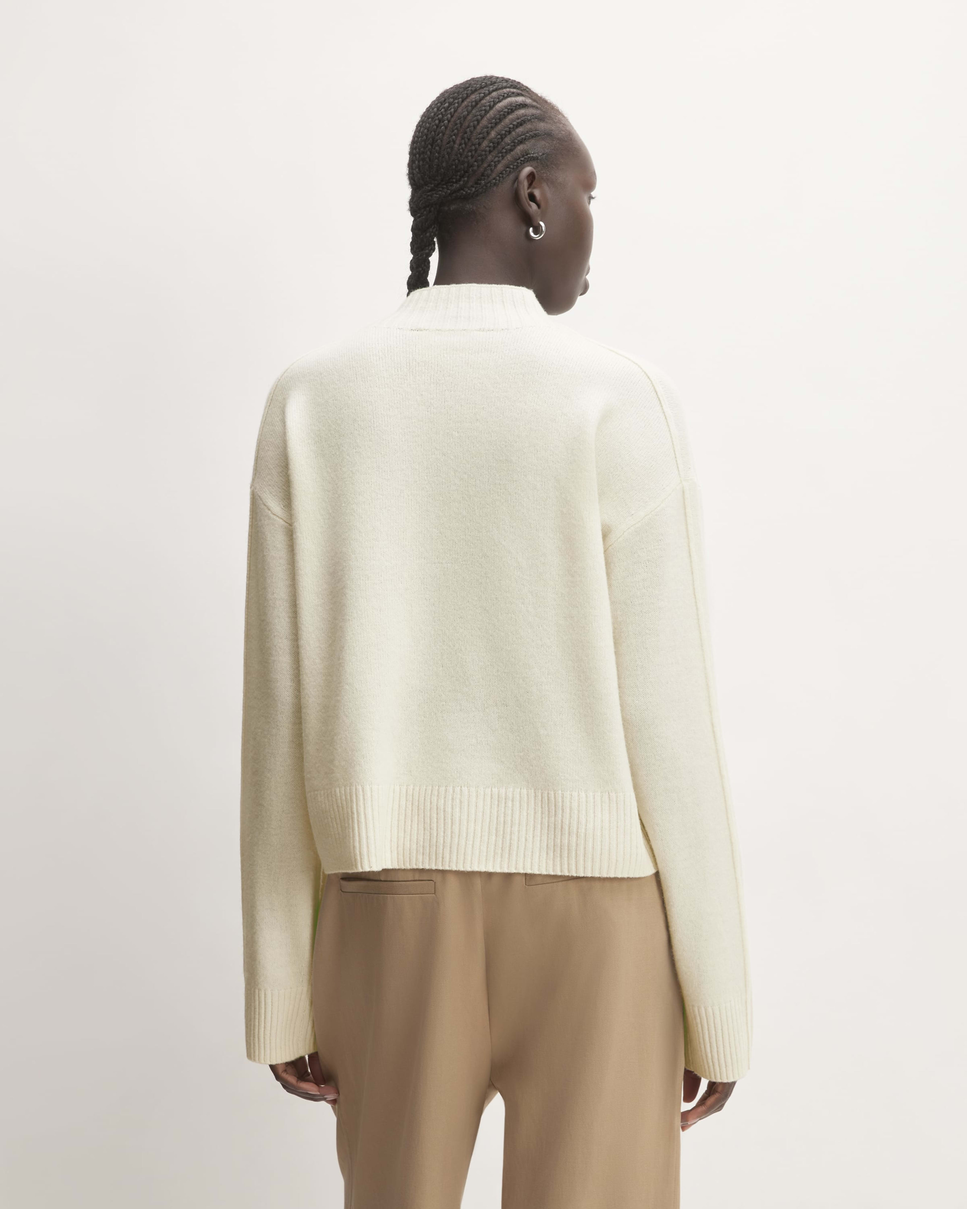 The Good Merino Wool Mockneck Sweater Bone Everlane(02)