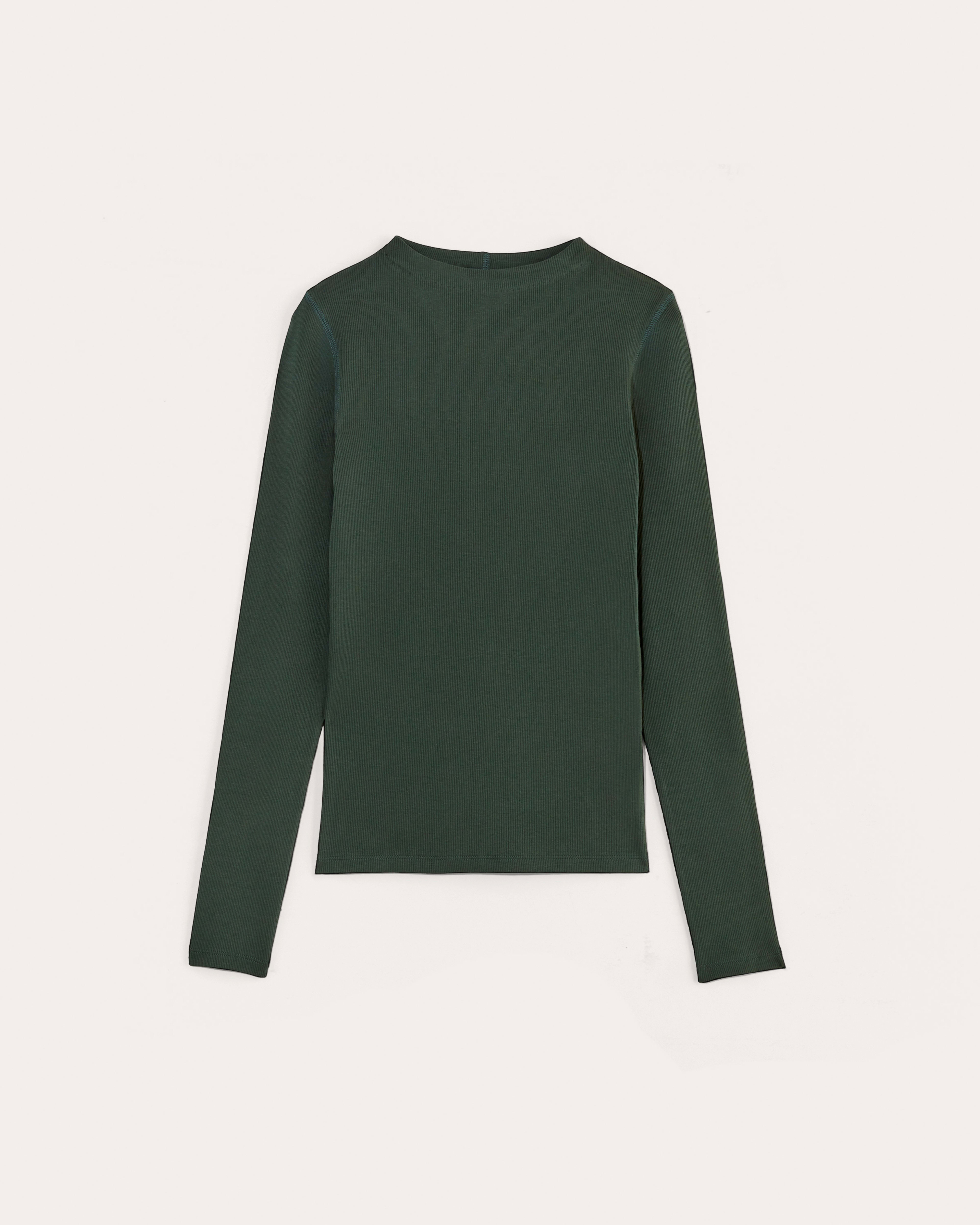 Luxe Rib Funnel Neck Long Sleeve - black main image 0