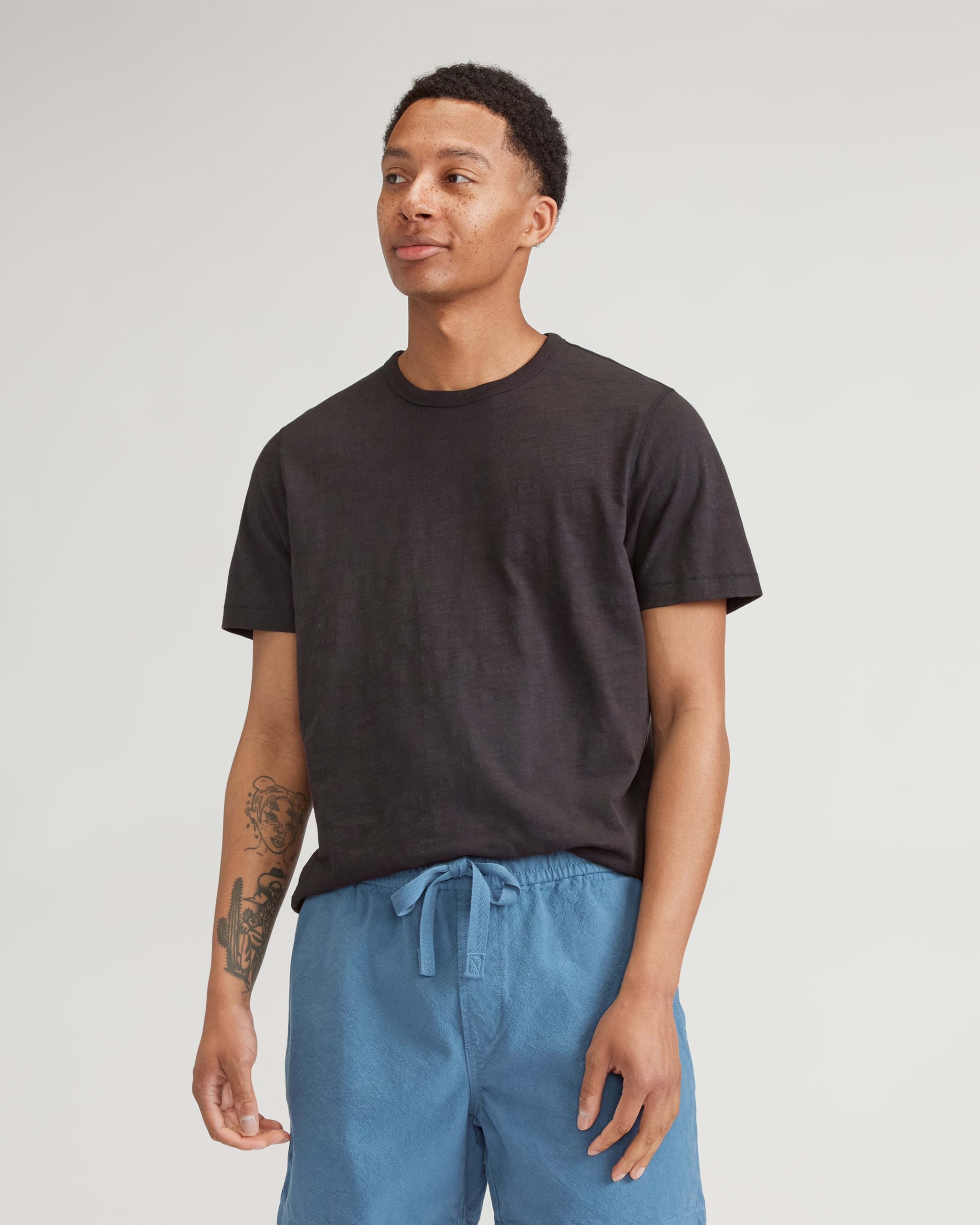 Slub crew neck outlet