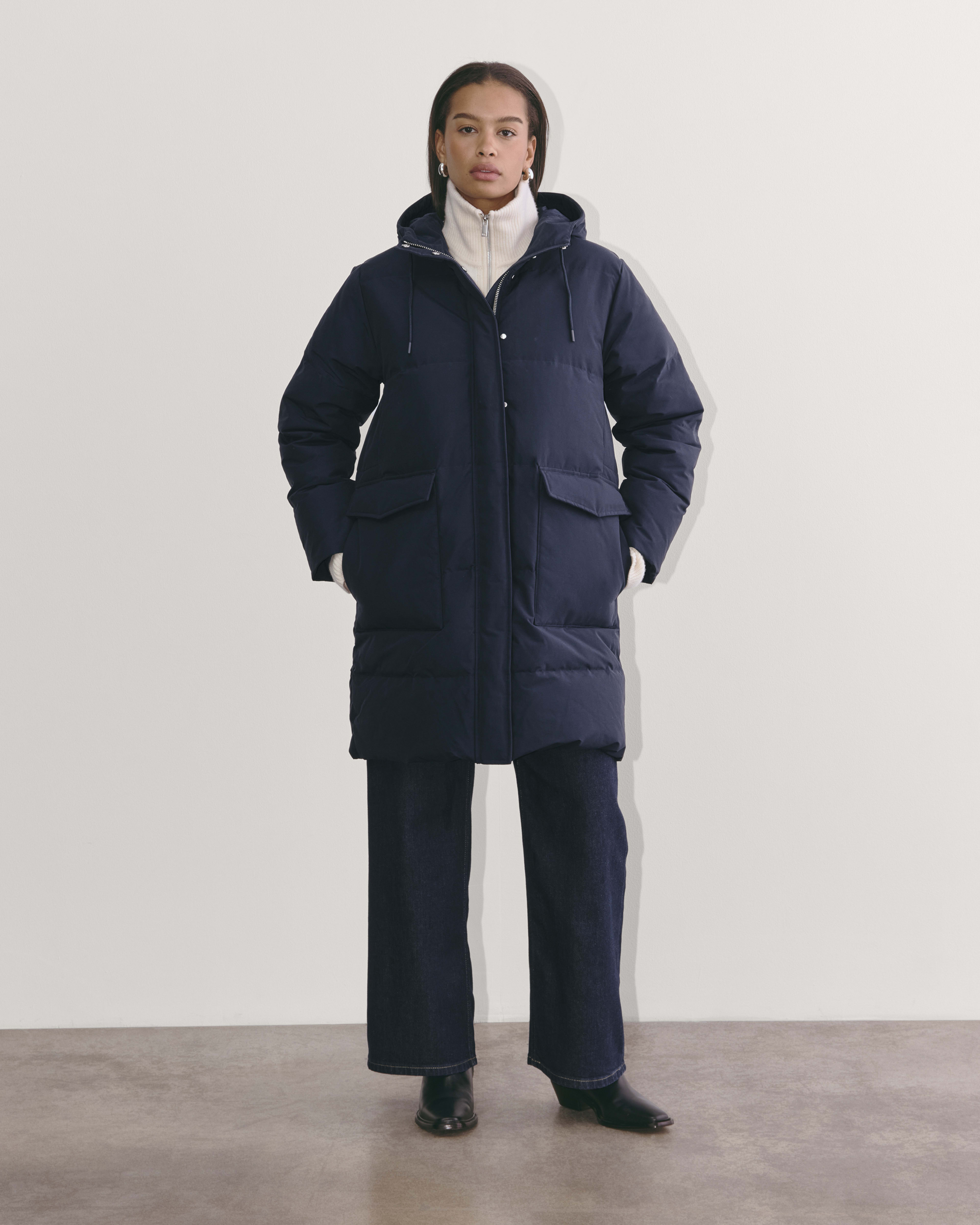 The Long Puffer Navy Everlane