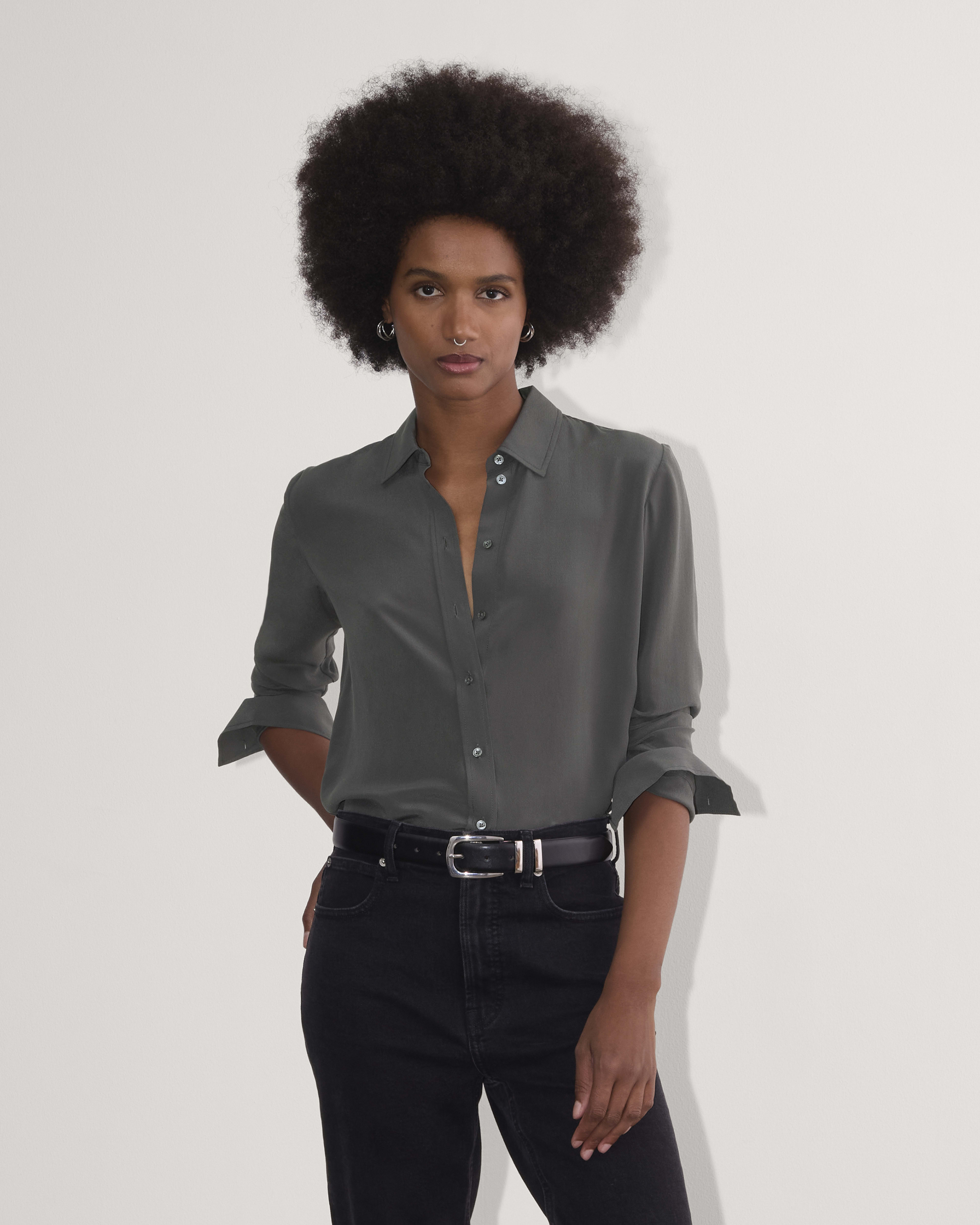 Everlane tuxedo shirt outlet