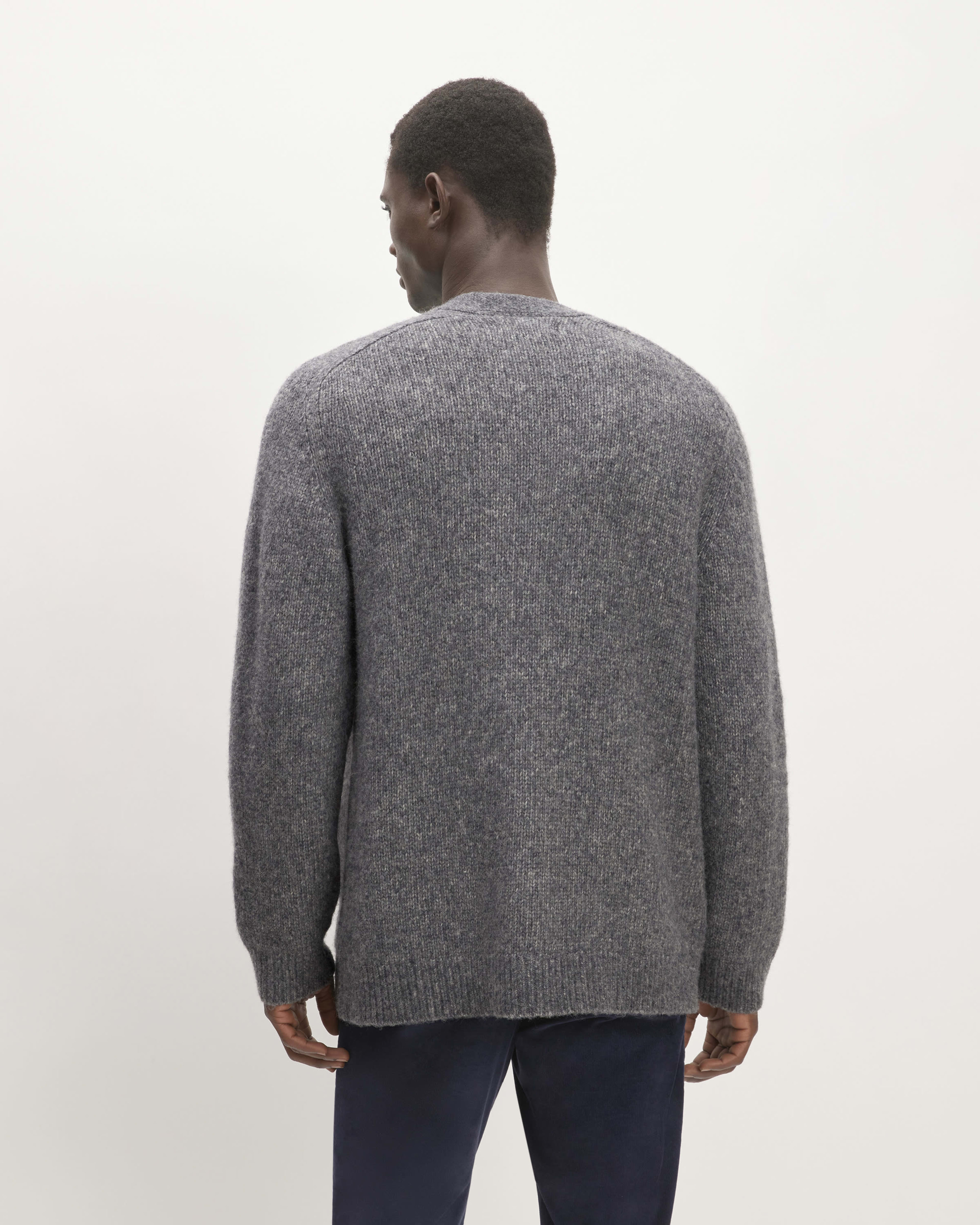 The Cloud Relaxed Cardigan Heathered Dark Charcoal – Everlane