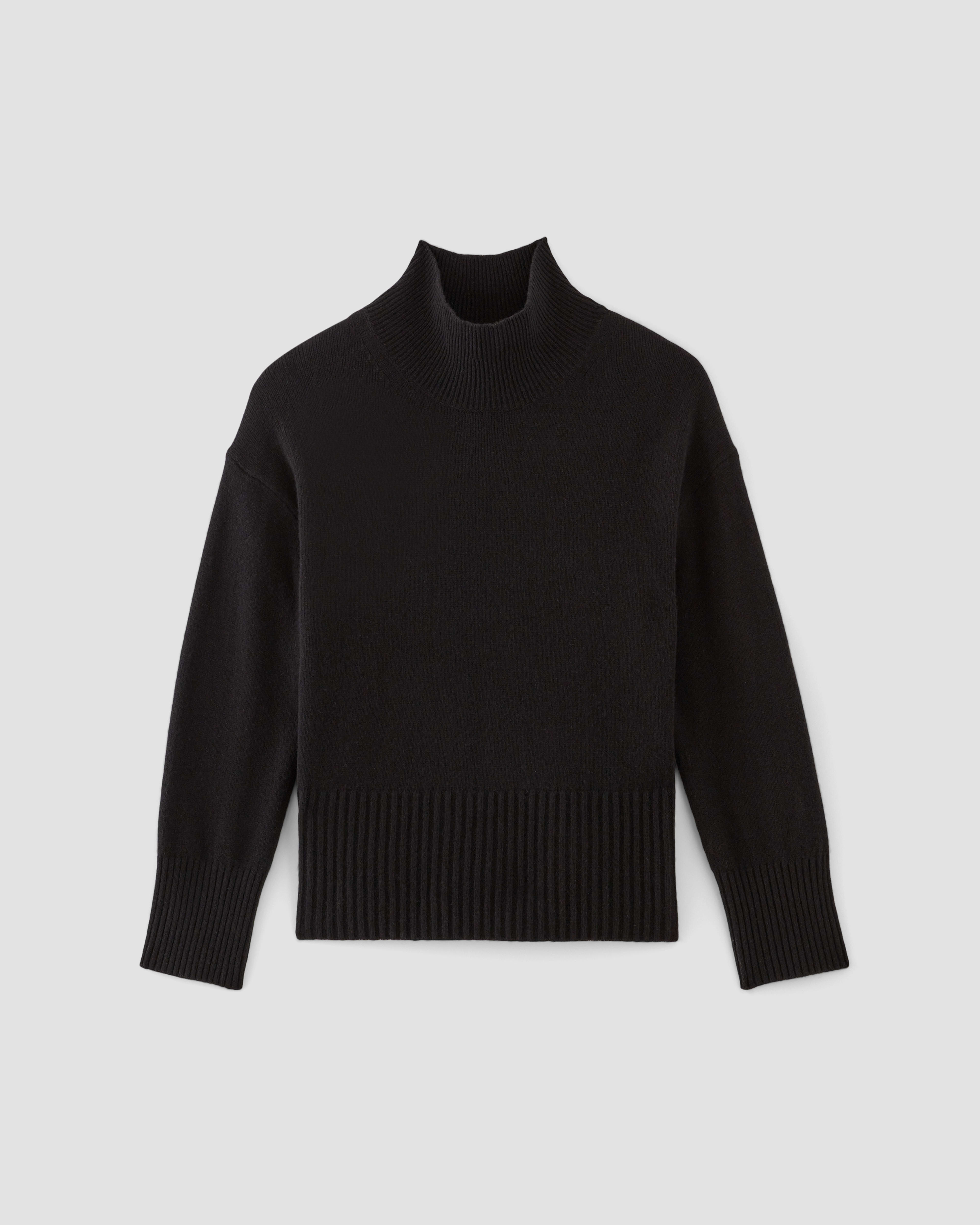 The Cashmere Oversized Turtleneck Black – Everlane