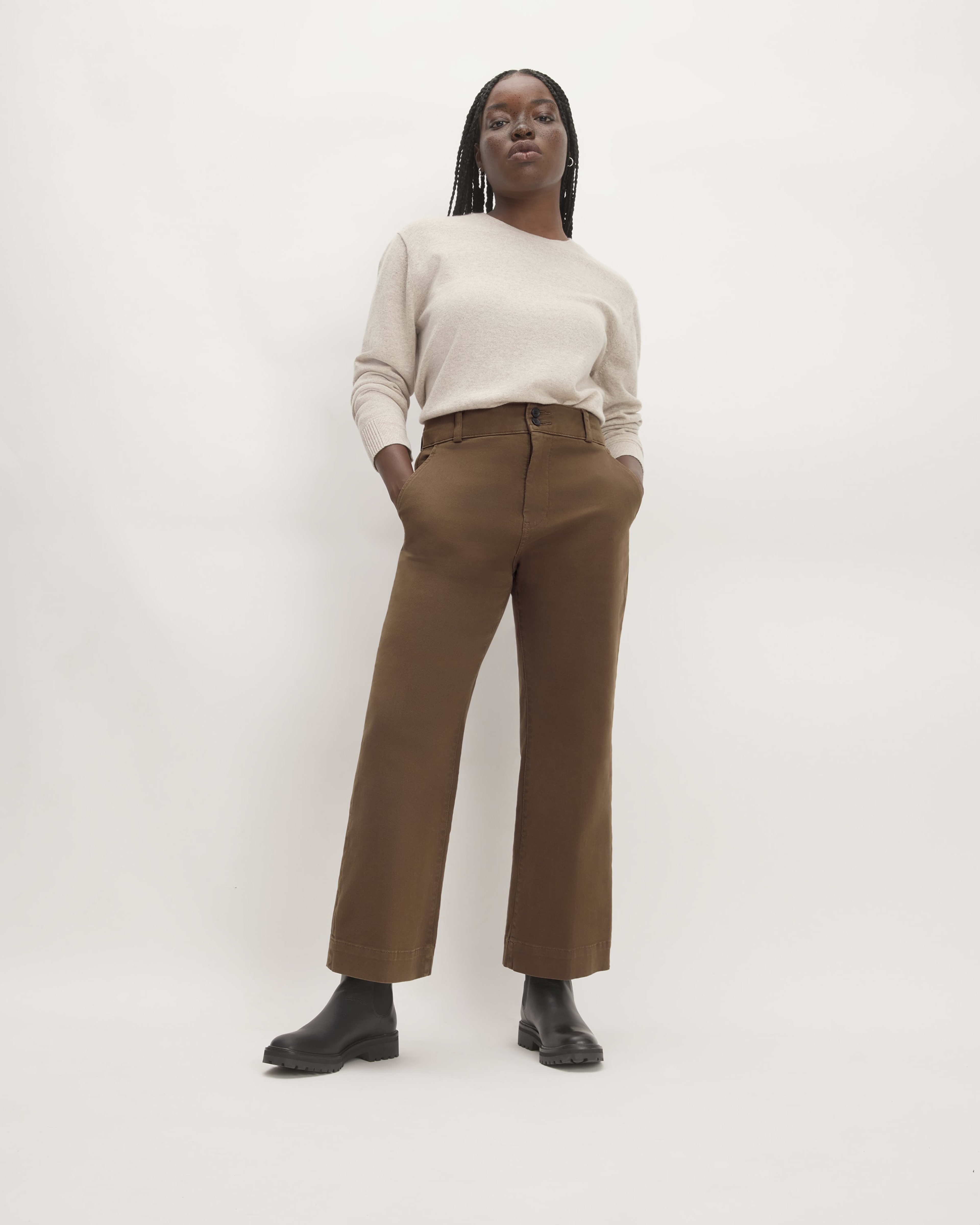 Chocolate Micro Flare Pull On Pant