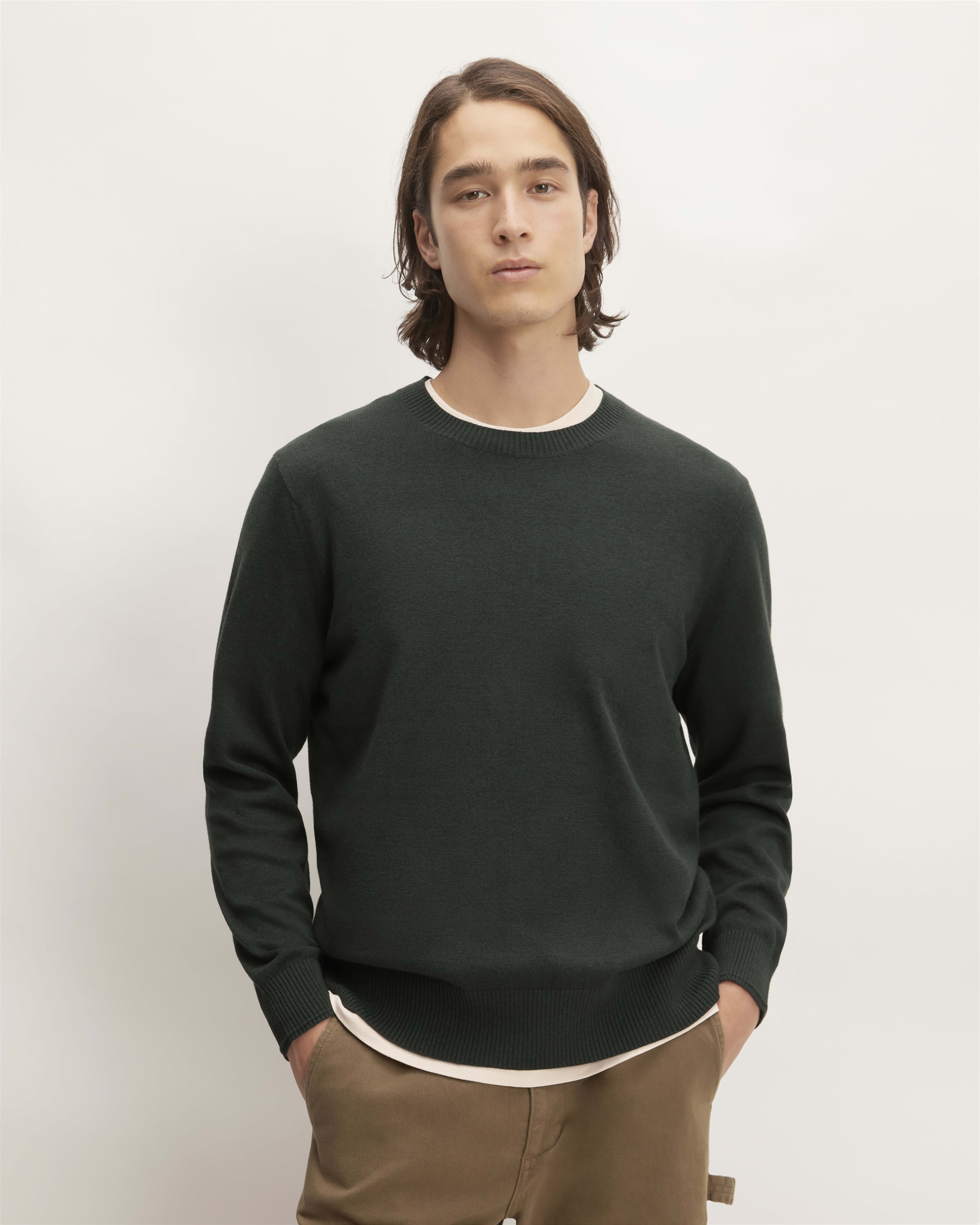 The No Sweat Sweater Uniform Scarab Black Twist Everlane