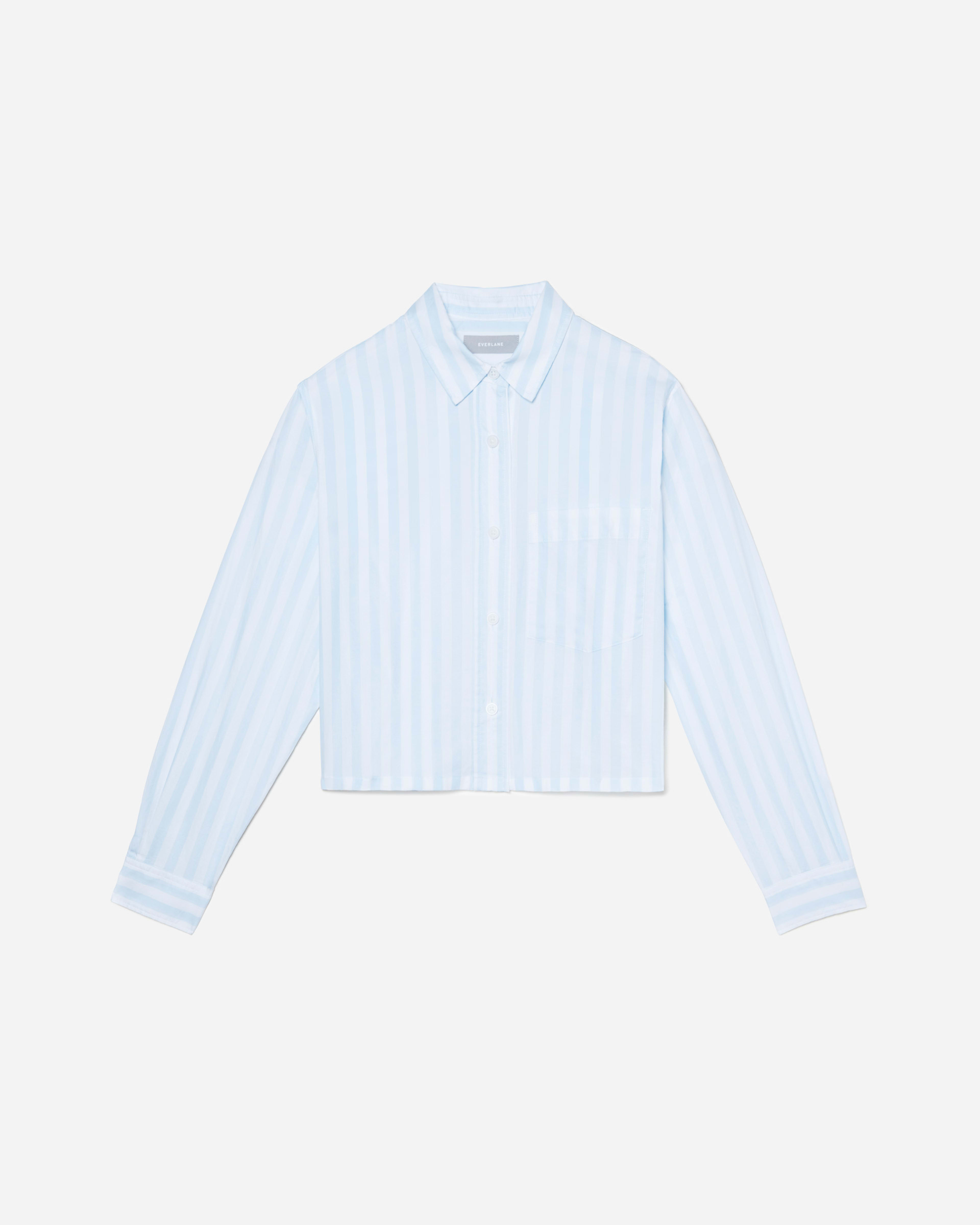 The Silky Cotton Way-Short Shirt Mariner Blue / White – Everlane