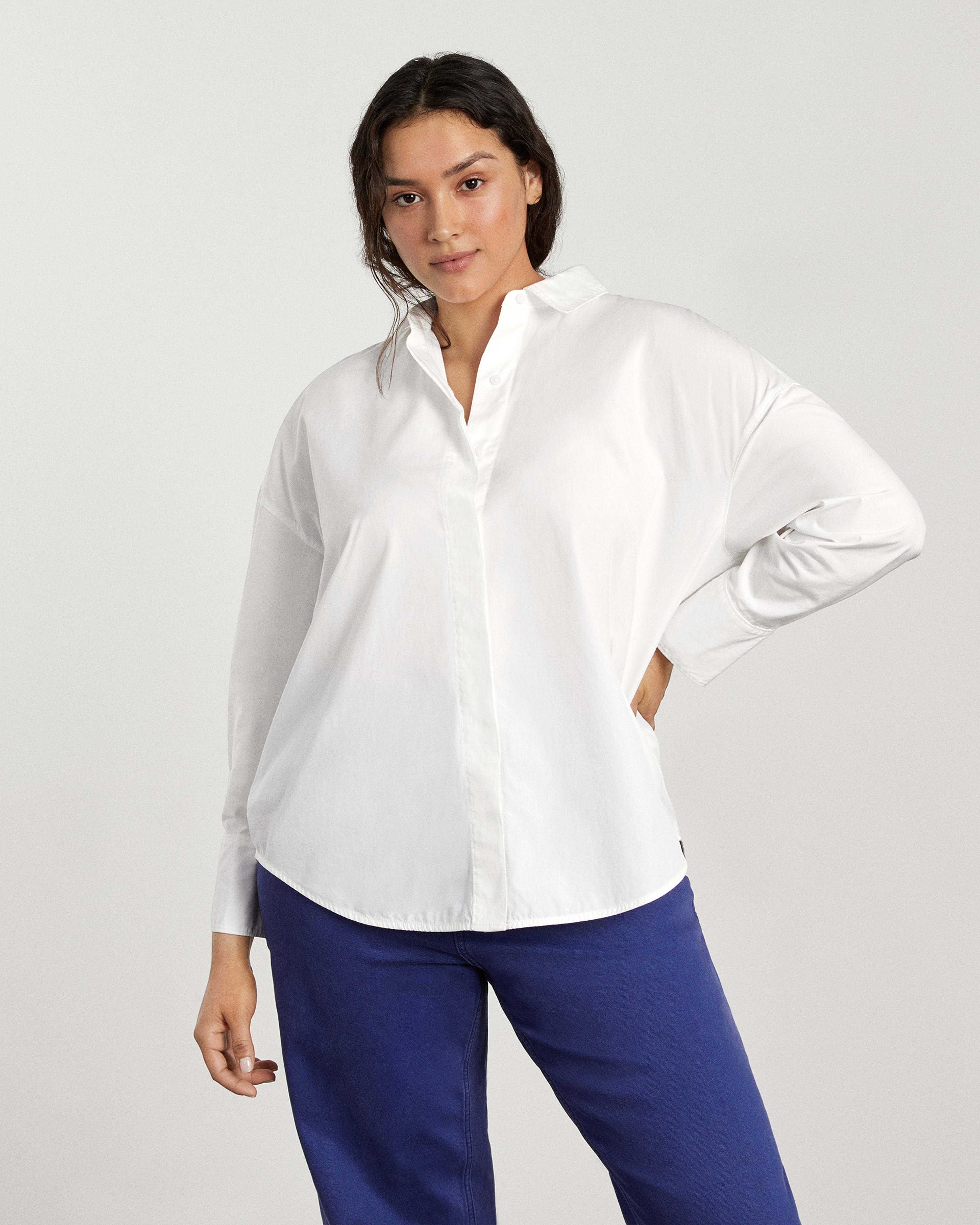 ladies oversized white shirt