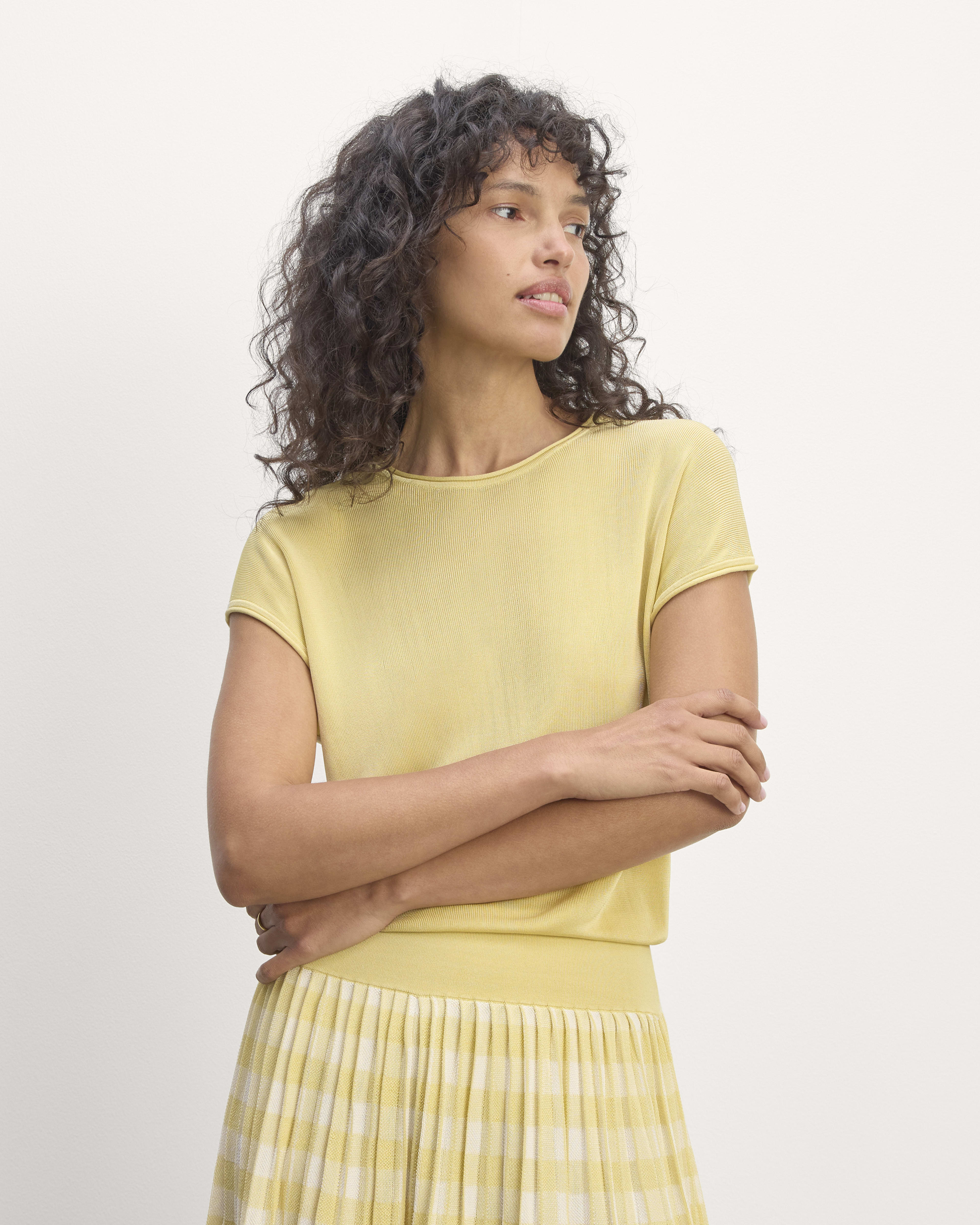 Everlane Oversized Knit Top in Parsnip Size Small