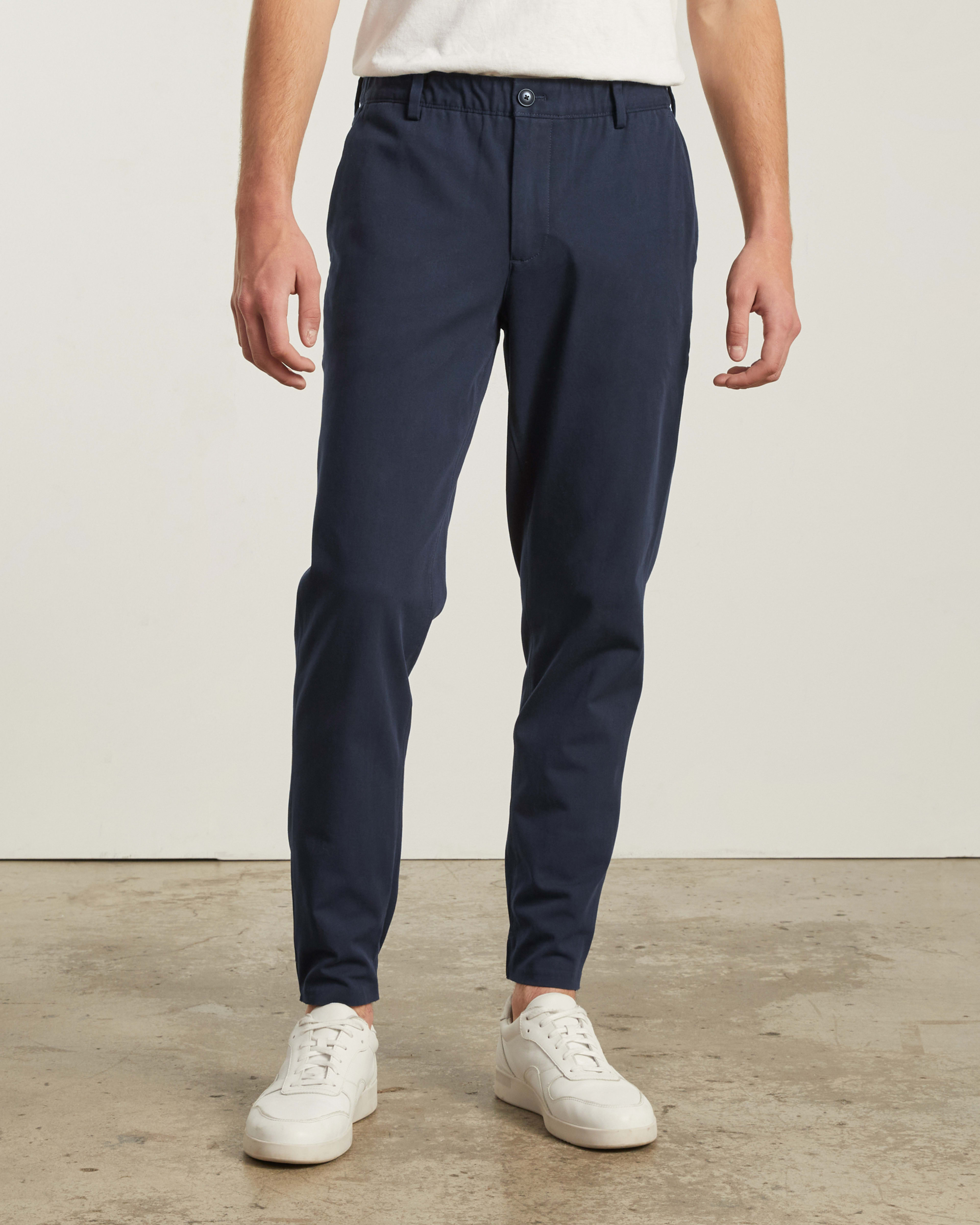 Men's Organic Cotton Stretch Navy Chinos