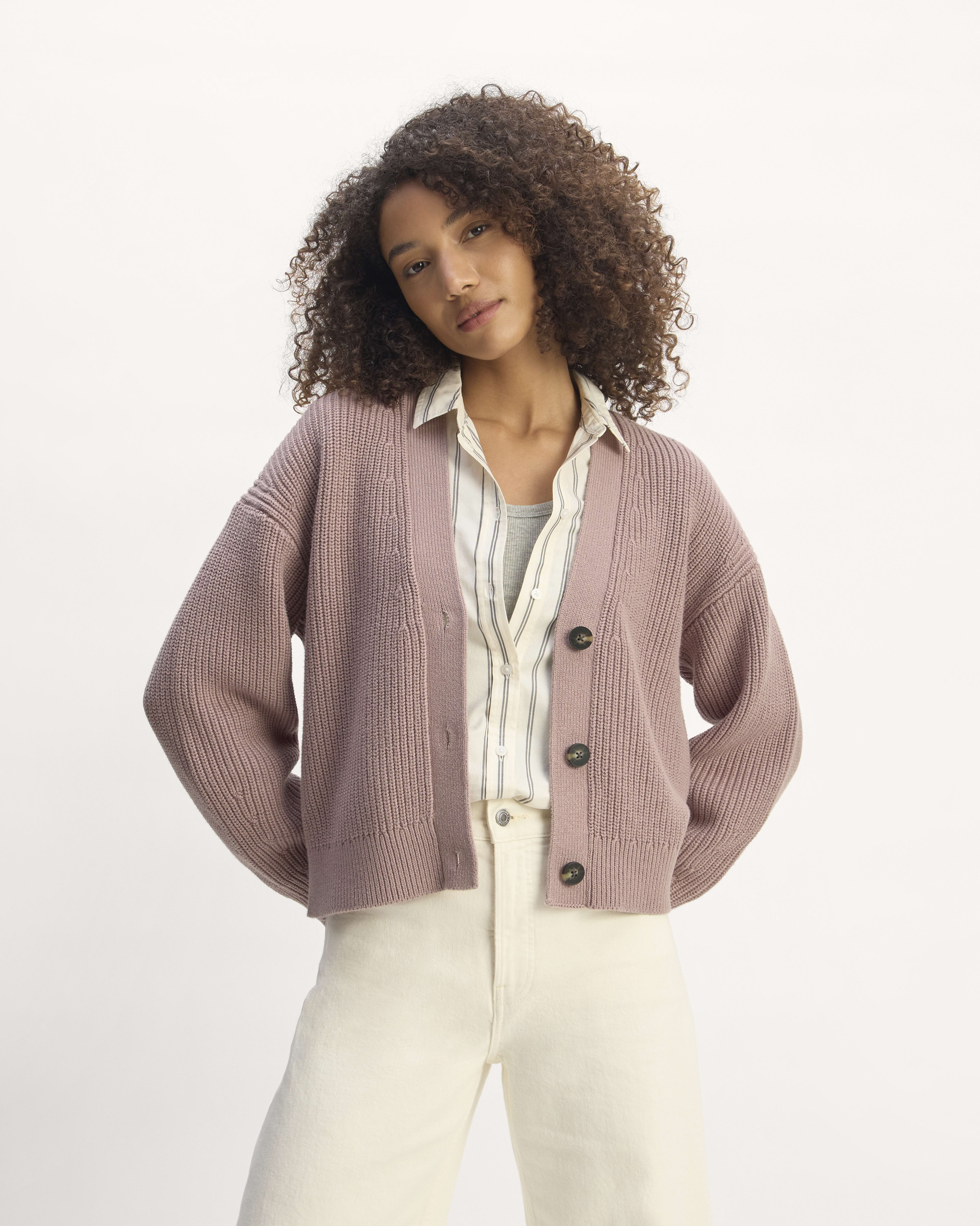 Dusty rose cardigan sweater best sale