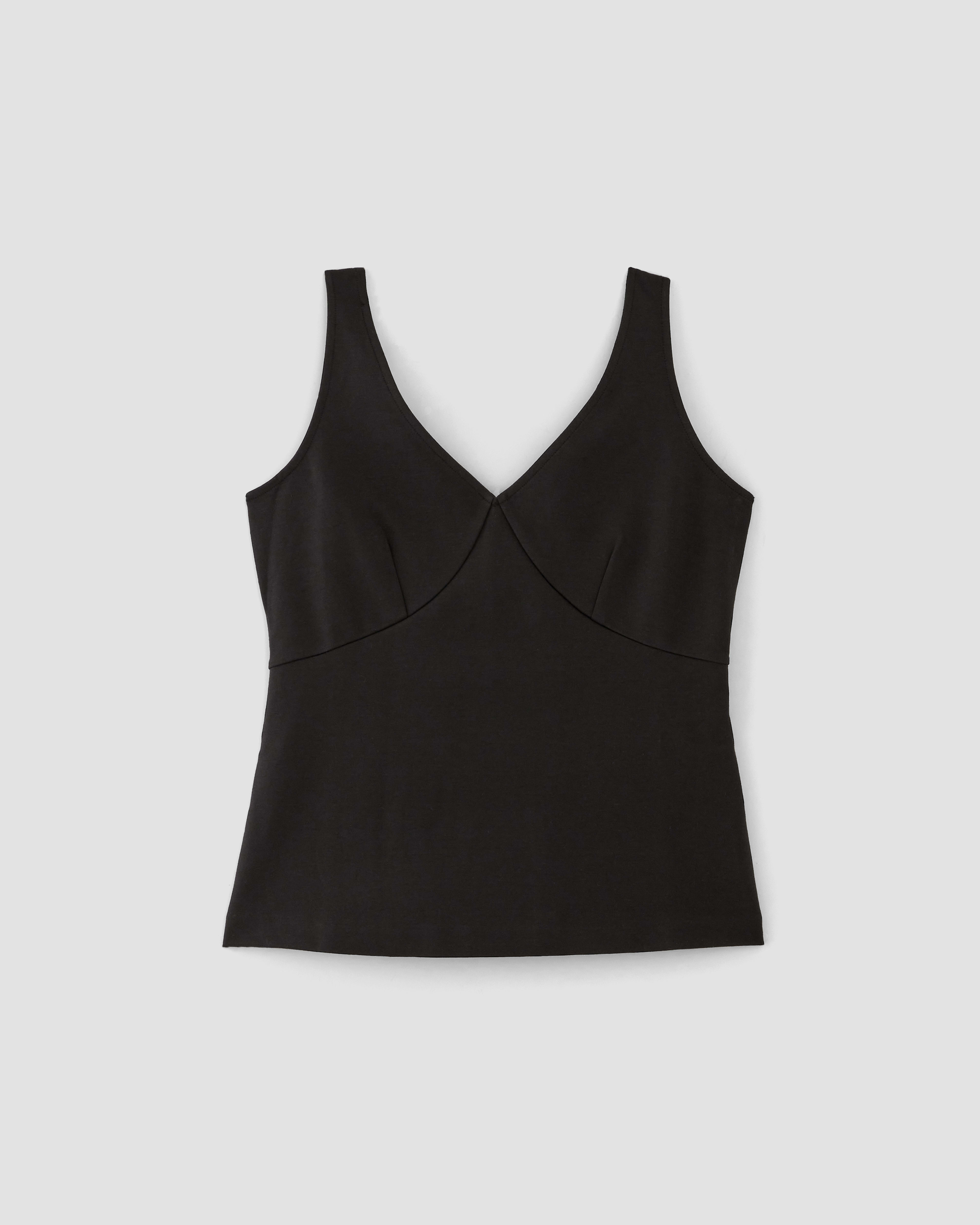 Annie L S V Neck Top Black 1