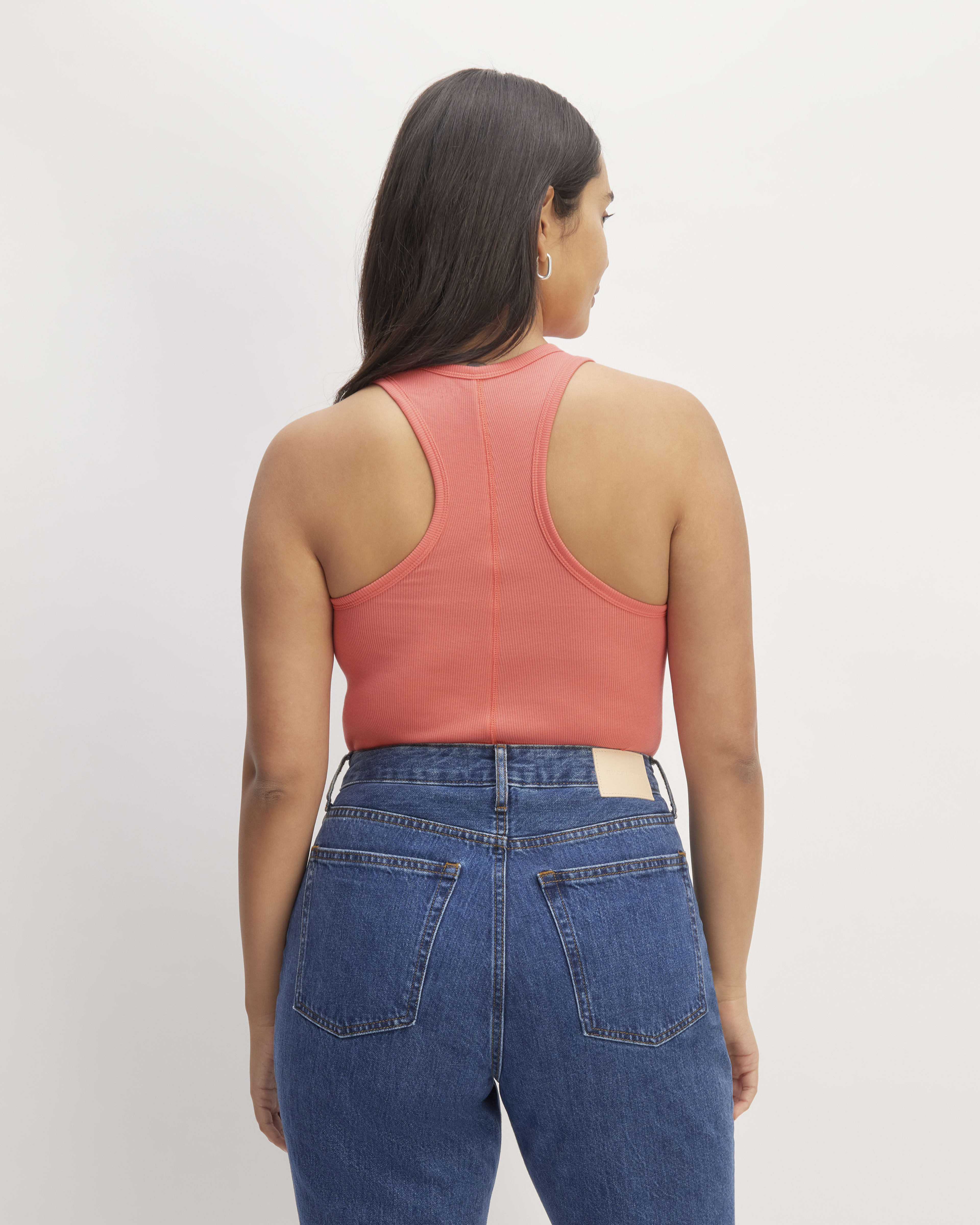 The Luxe Rib Racerback Tank | Coral – Everlane