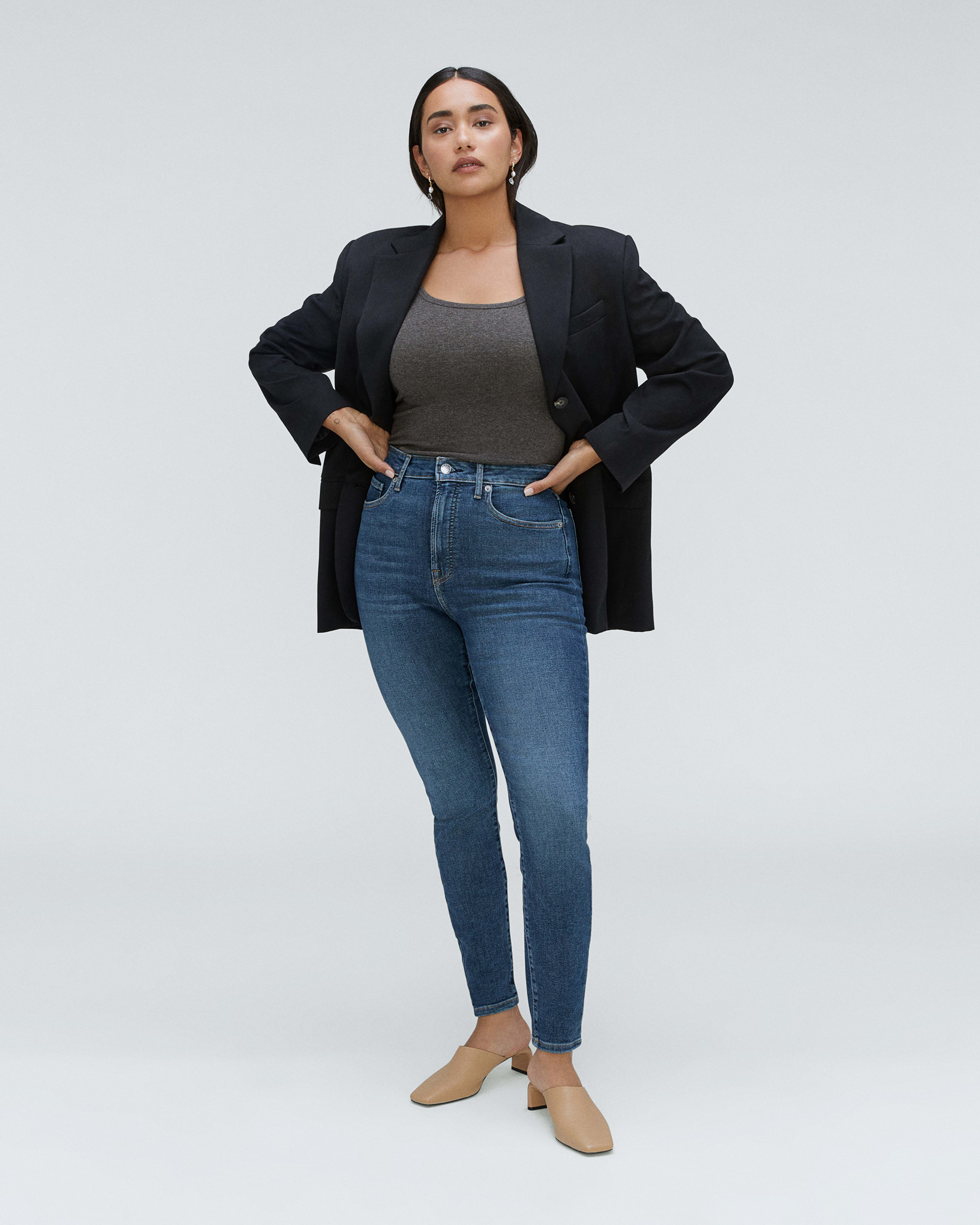 The Curvy Way-High® Skinny Jean Authentic Blue – Everlane
