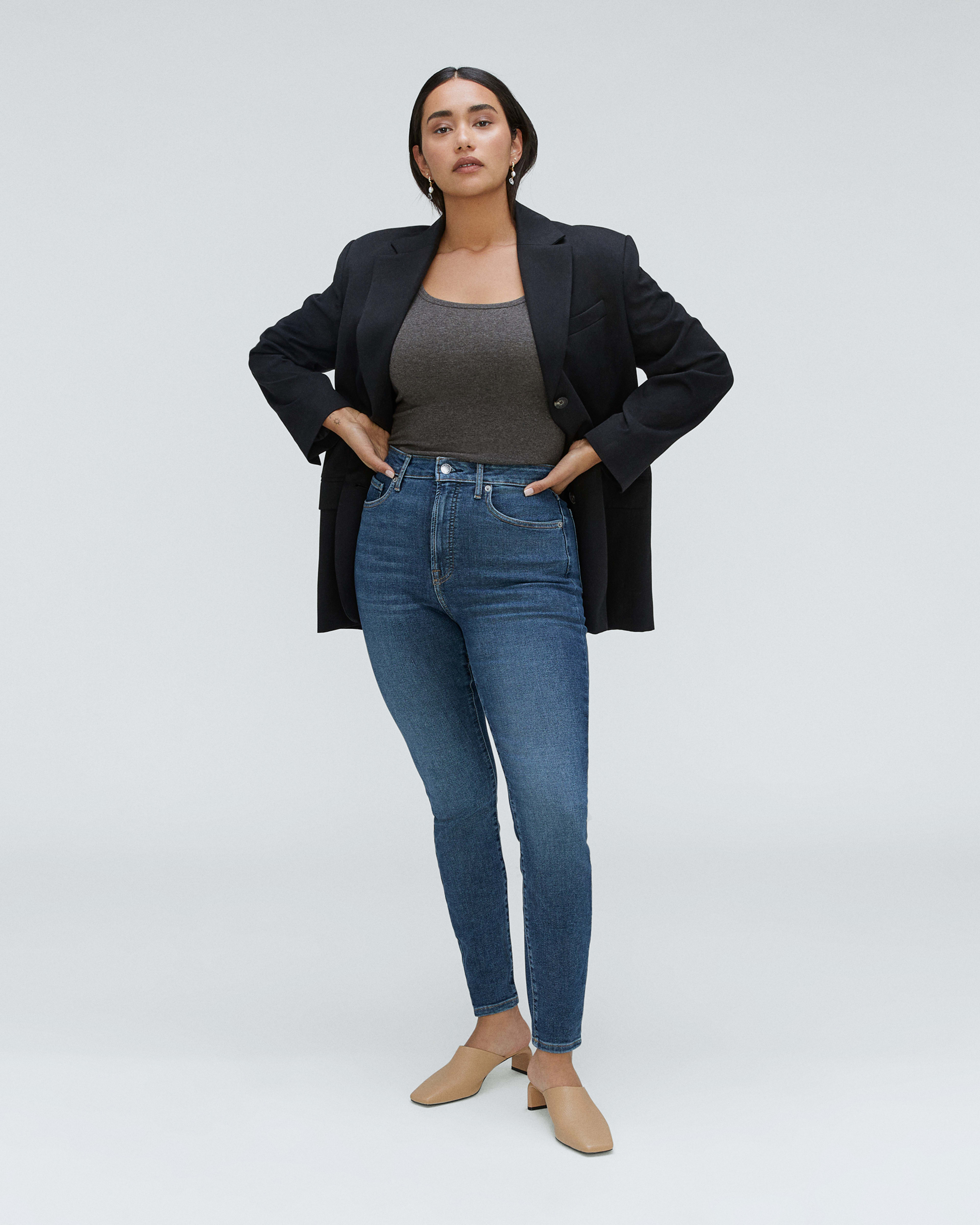 The Curvy Way High Skinny Jean Authentic Blue Everlane