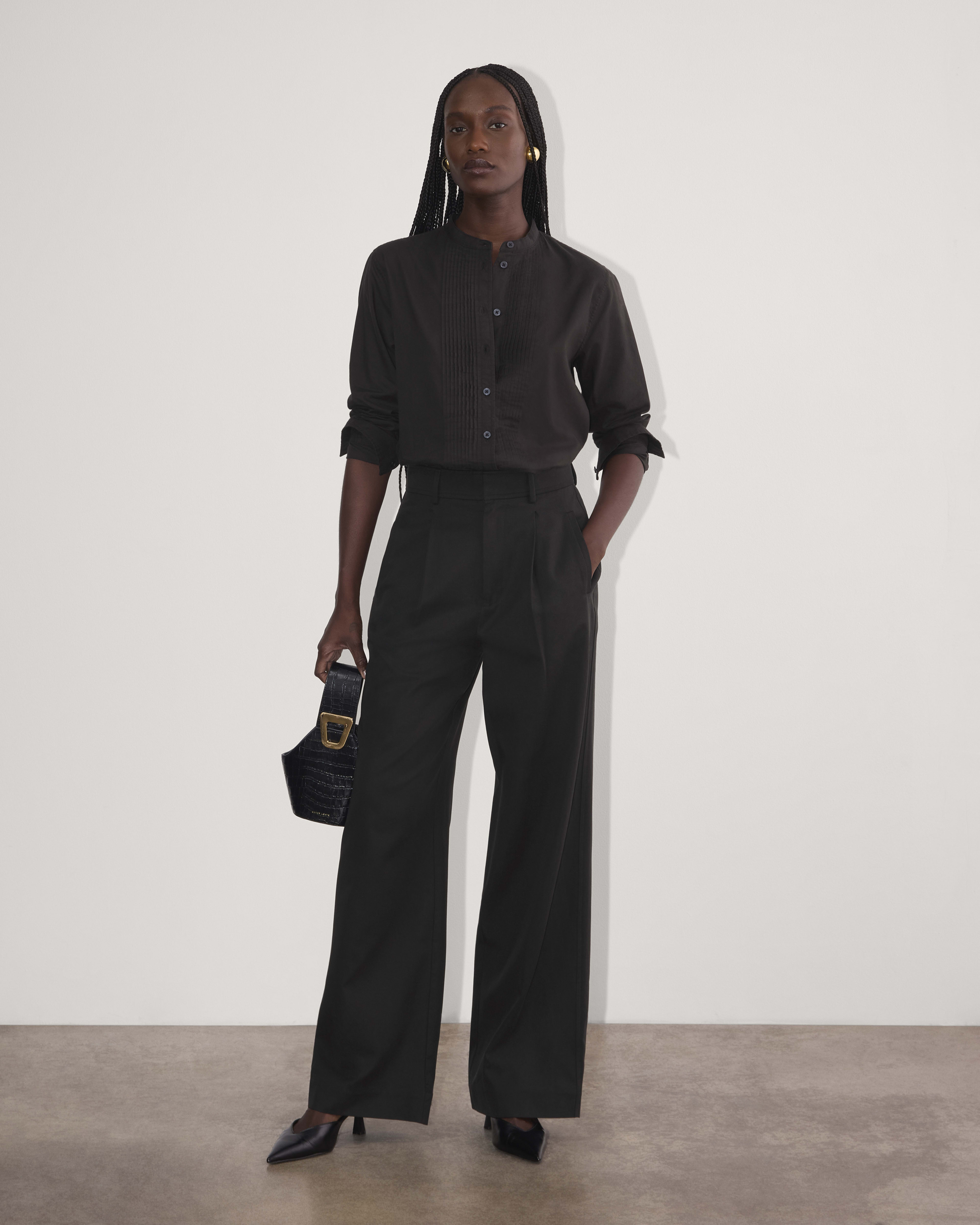 Everlane tuxedo shirt top