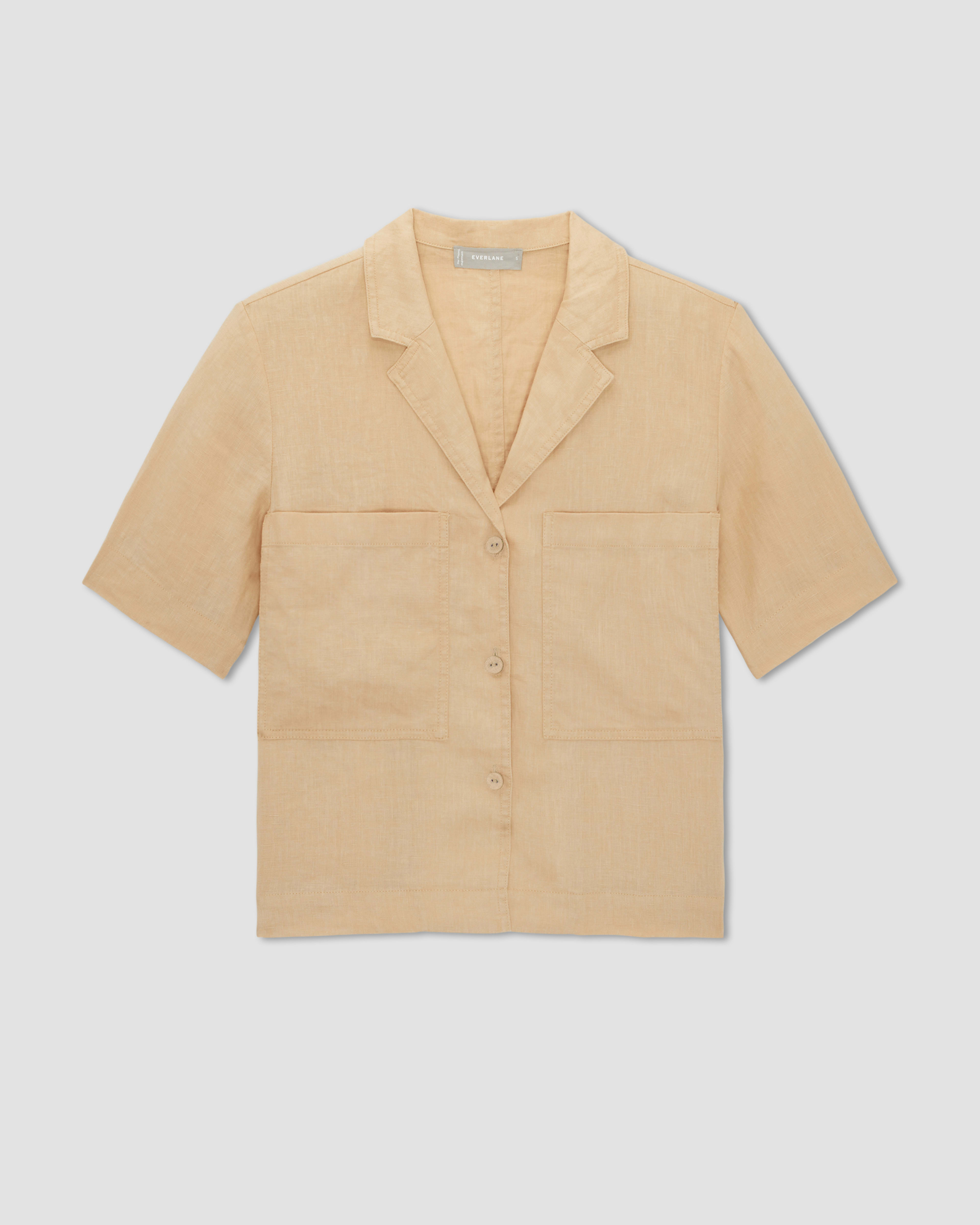 The Linen Workwear Shirt Warm Khaki – Everlane