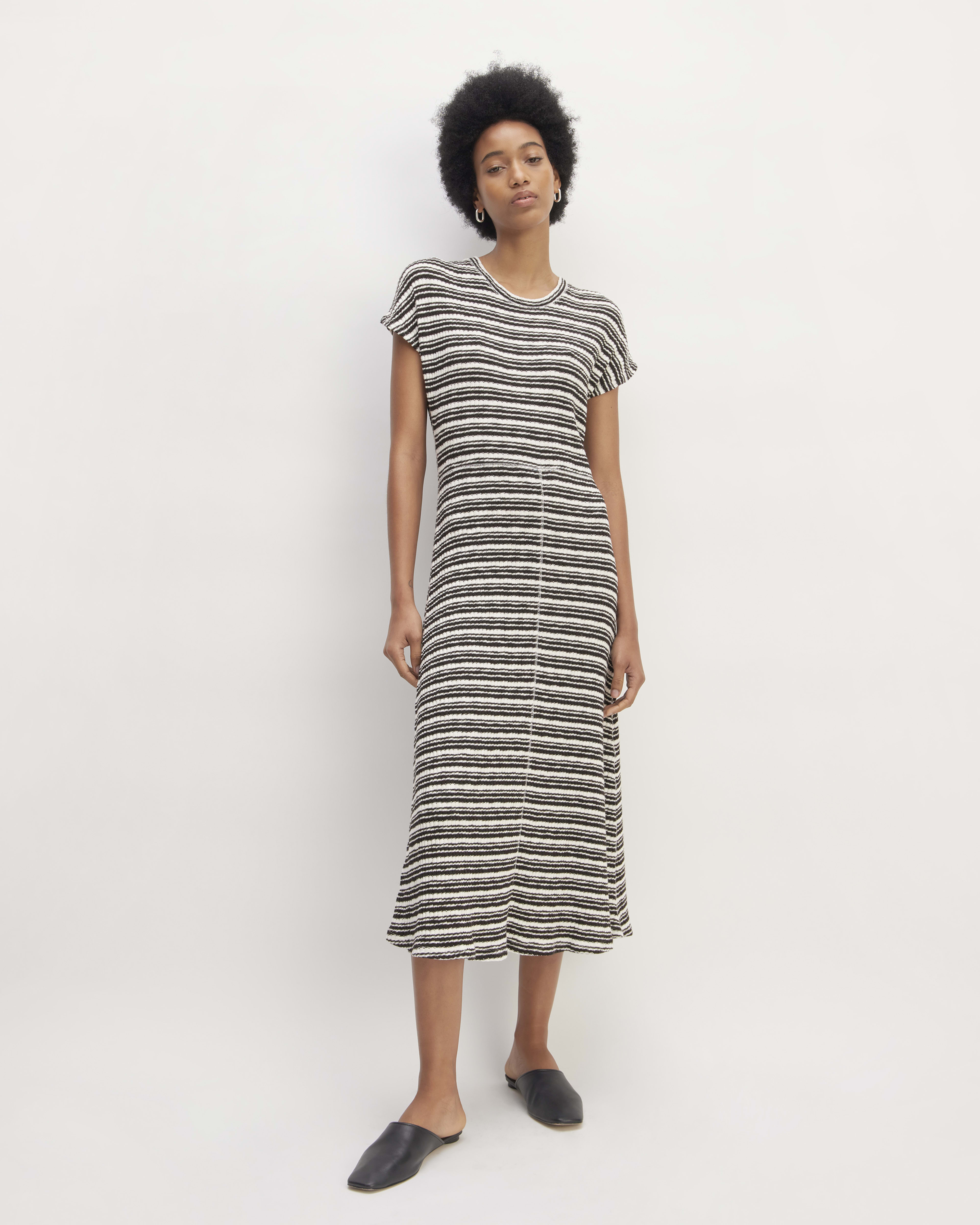 Everlane Dress Green Medium Women's Ribbed Tank Dress Maxi Midi