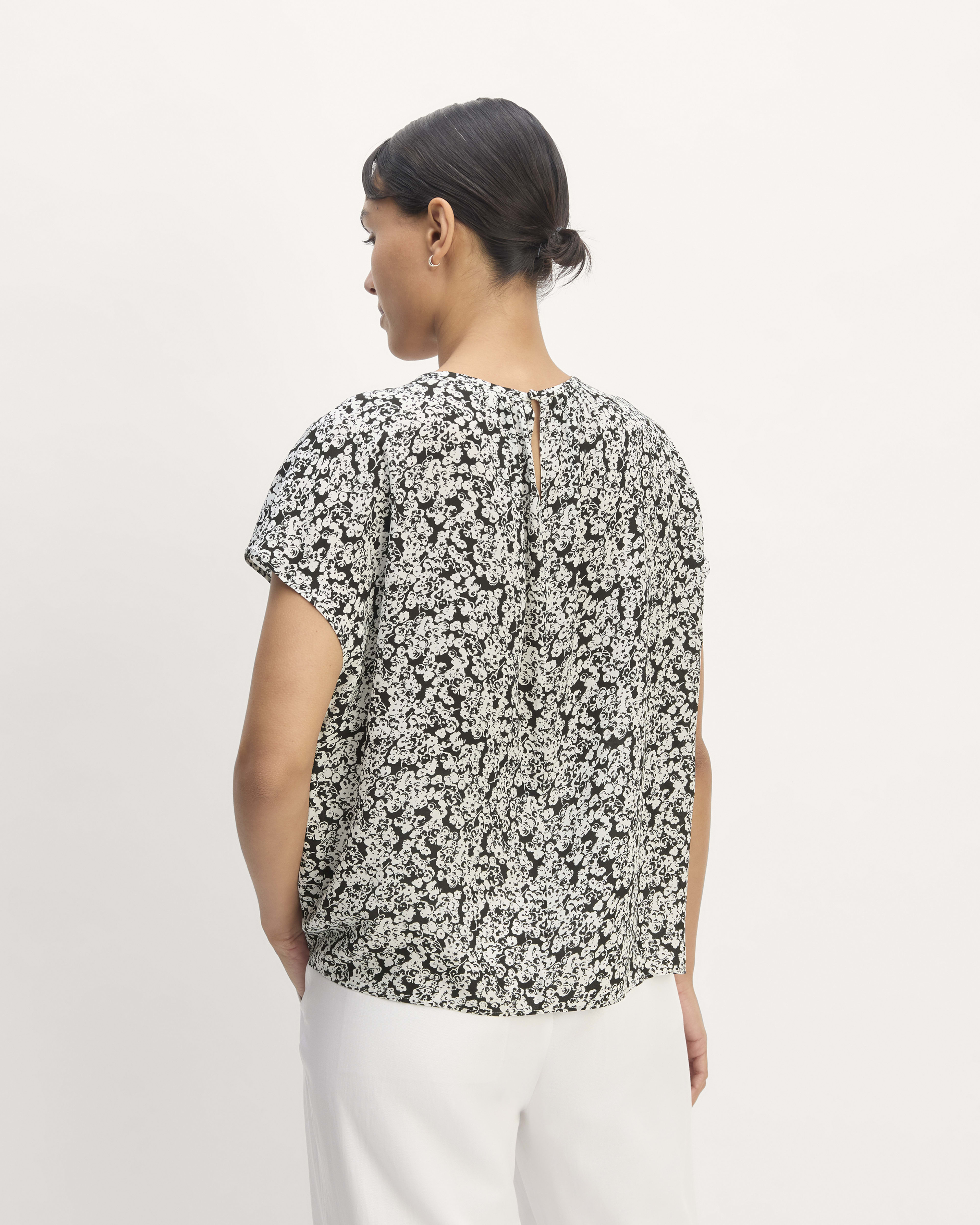 Gathered Neck Top In Rose