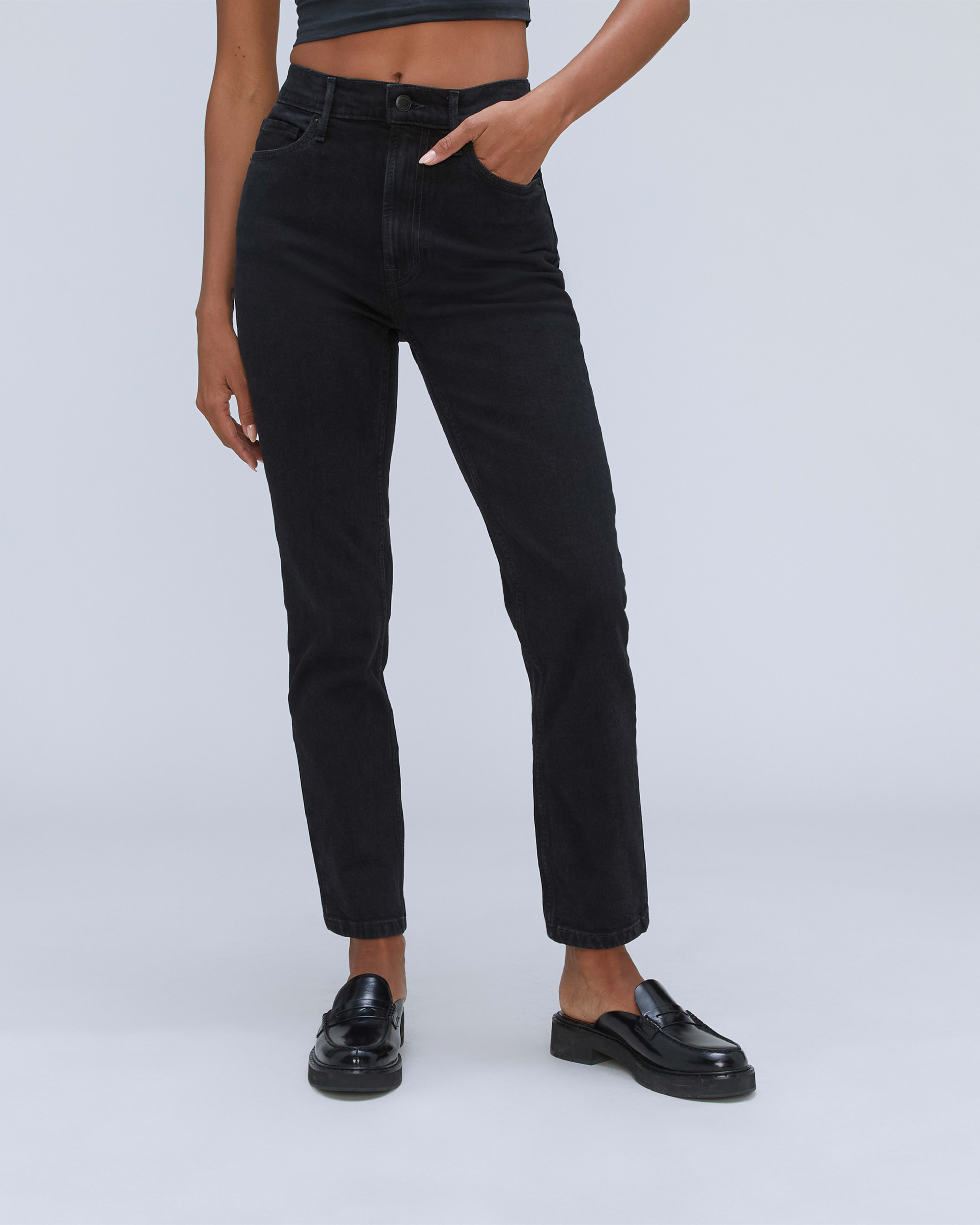 Everlane The Original Cheeky® High Rise Light Wash Straight Leg Jeans – Le  Prix Fashion & Consulting