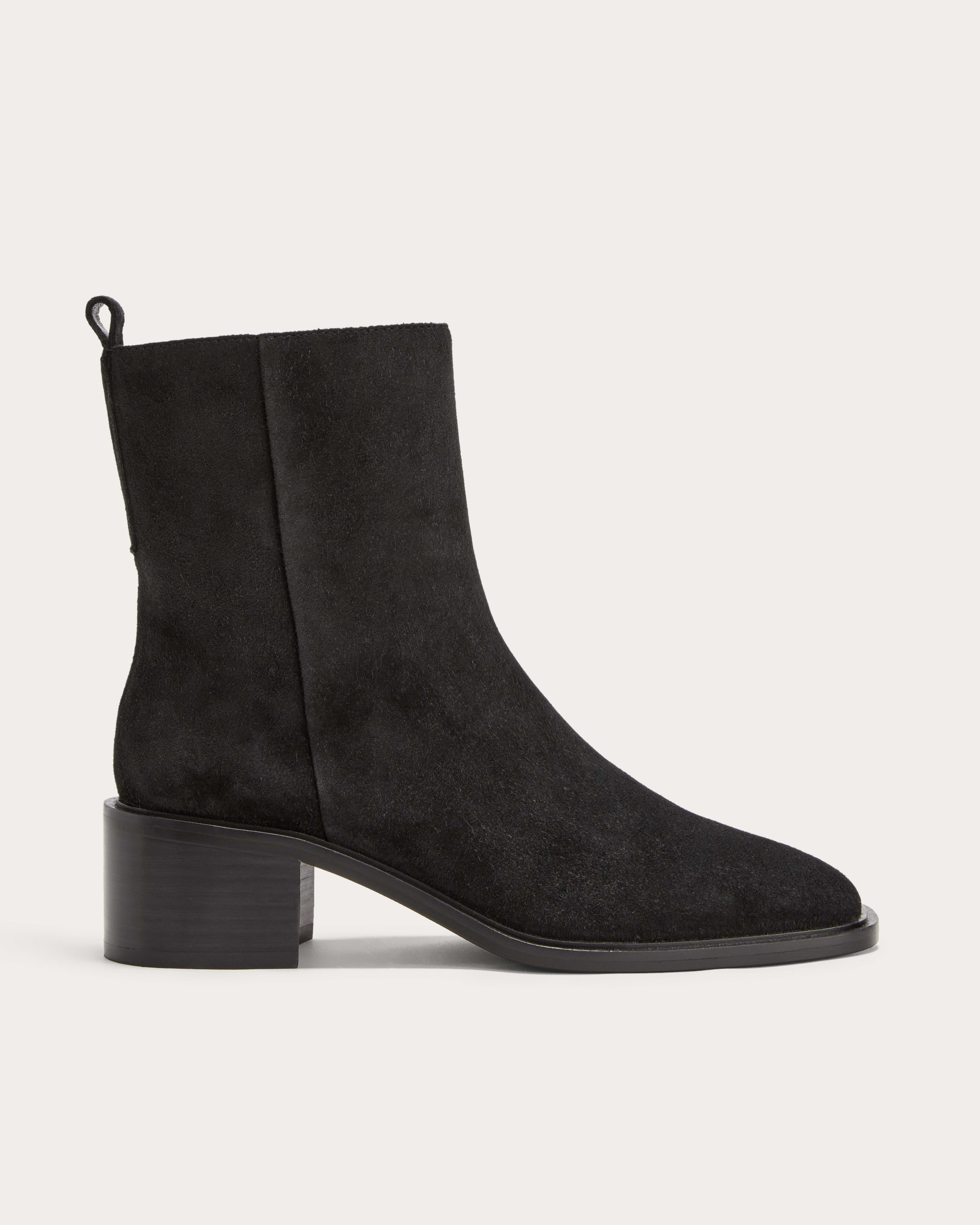 The City Boot Black Suede Everlane