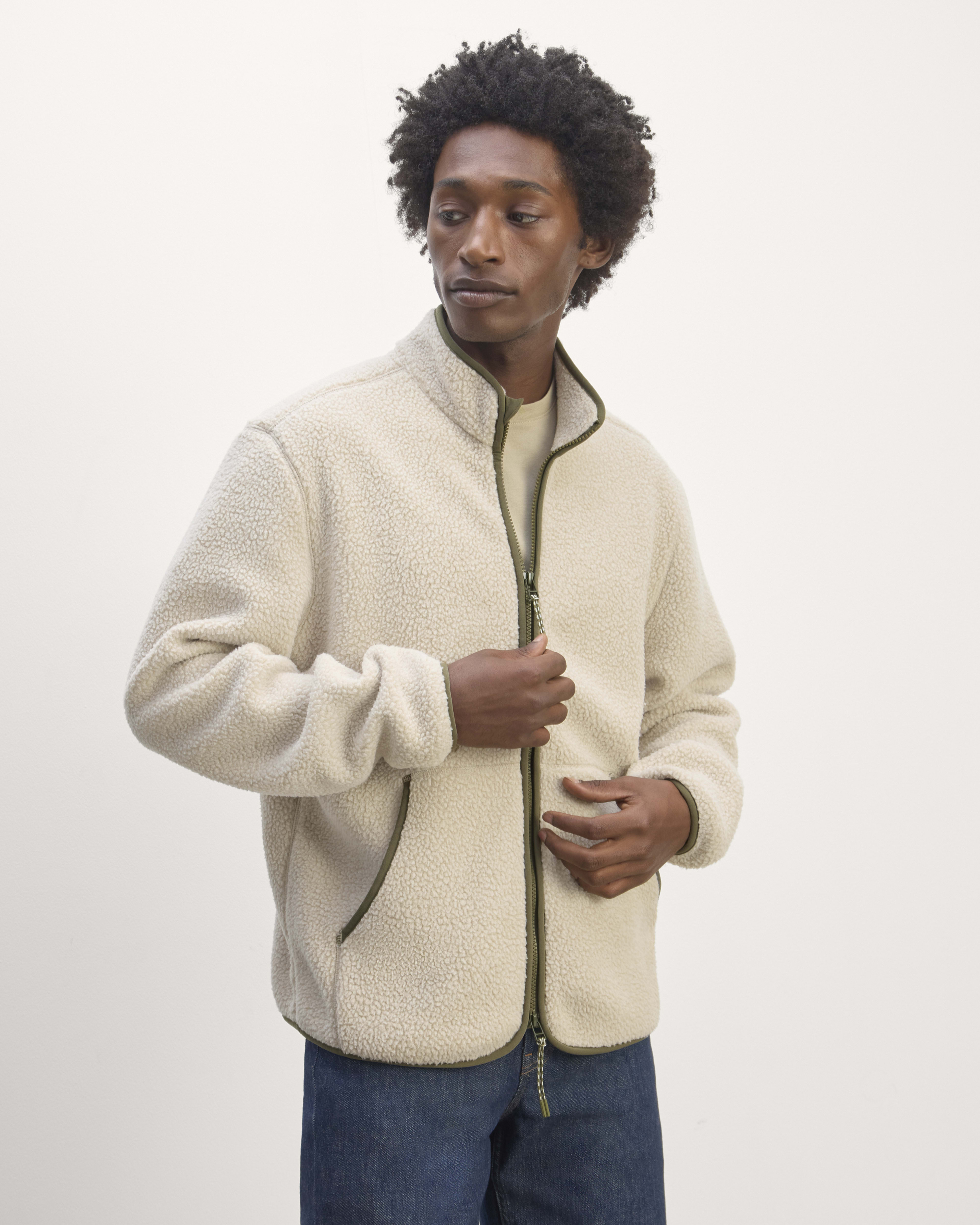 The Teddy Fleece Heather Oat Everlane