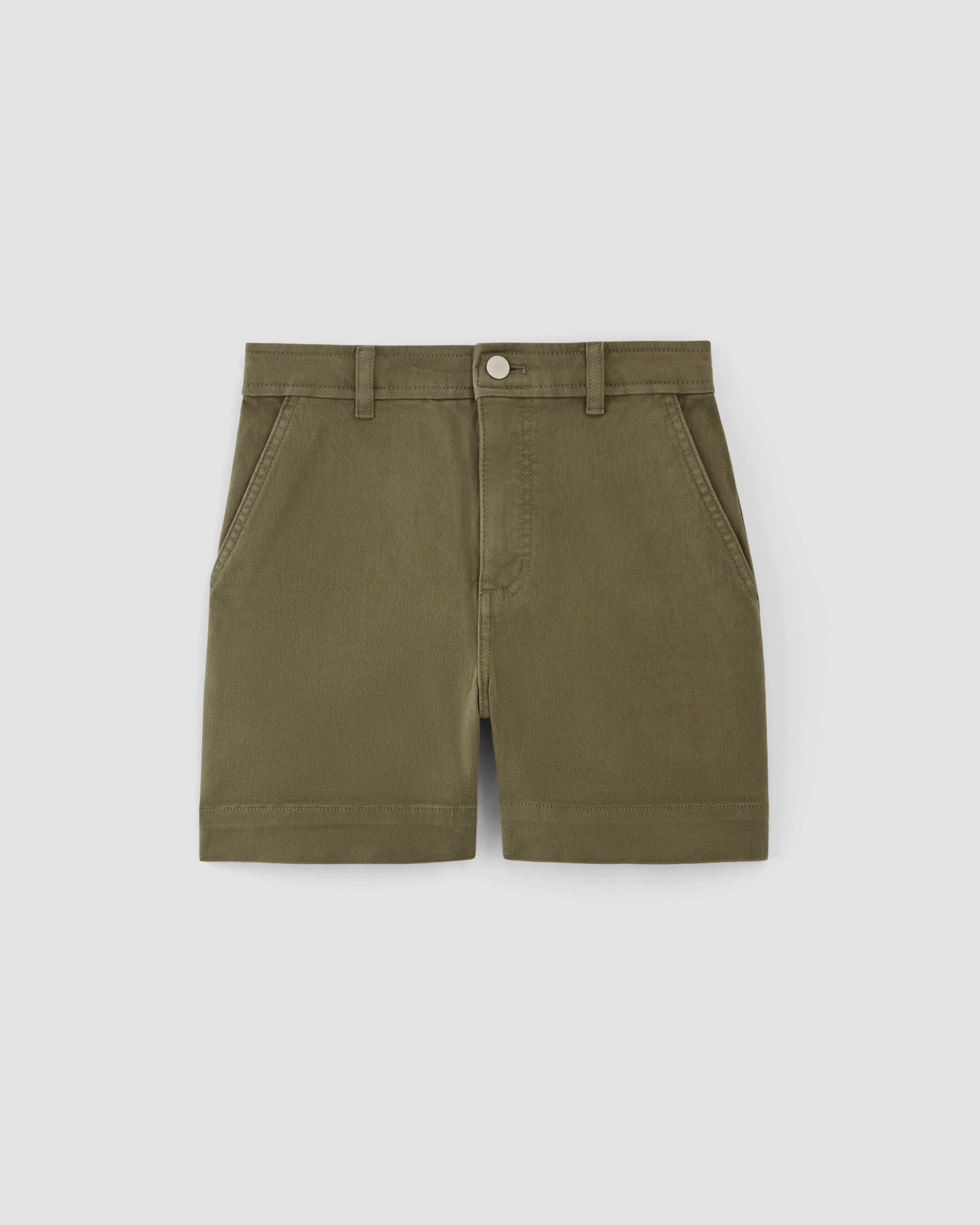 Khaki utility shorts womens store