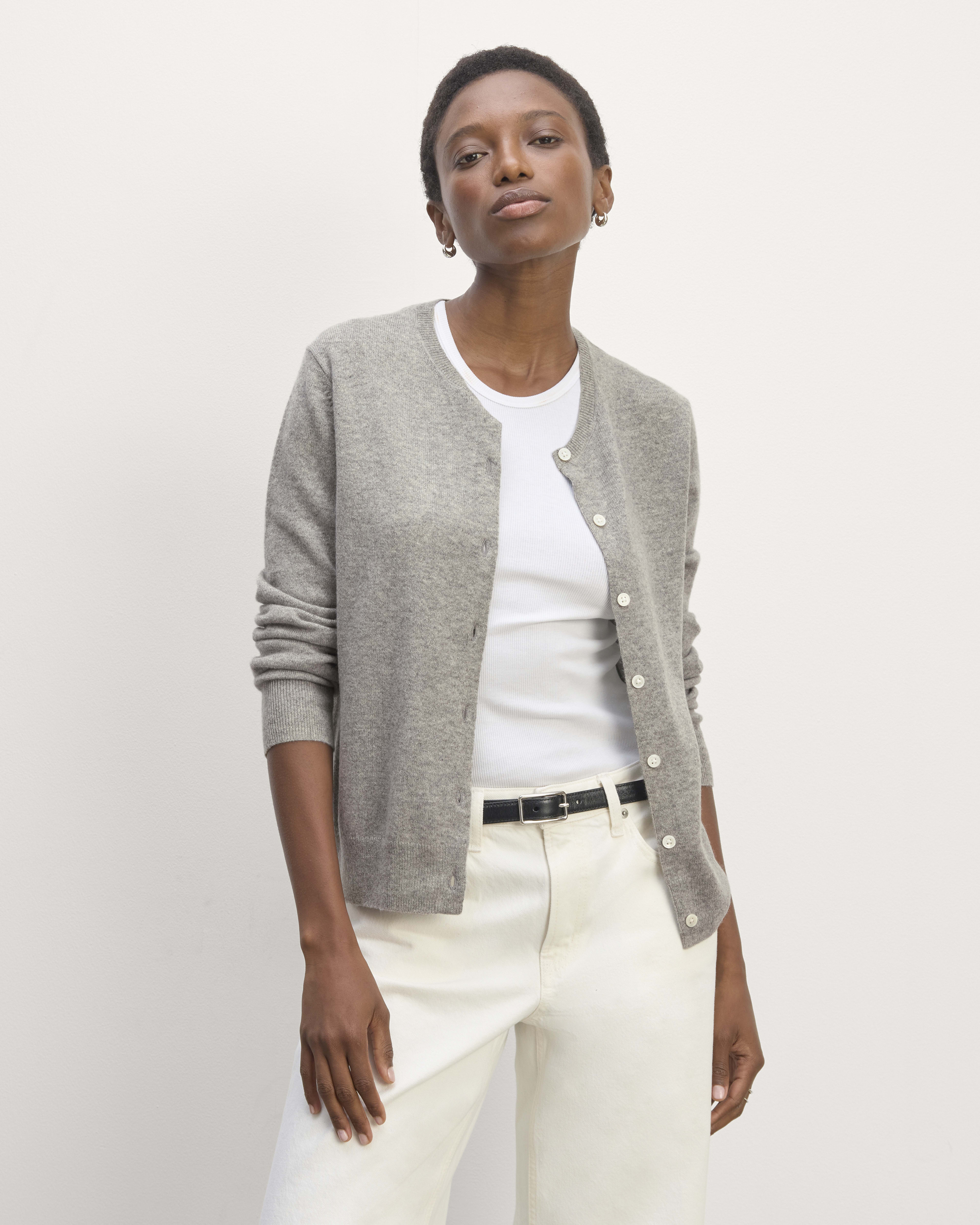 Cashmere grey cardigan hot sale