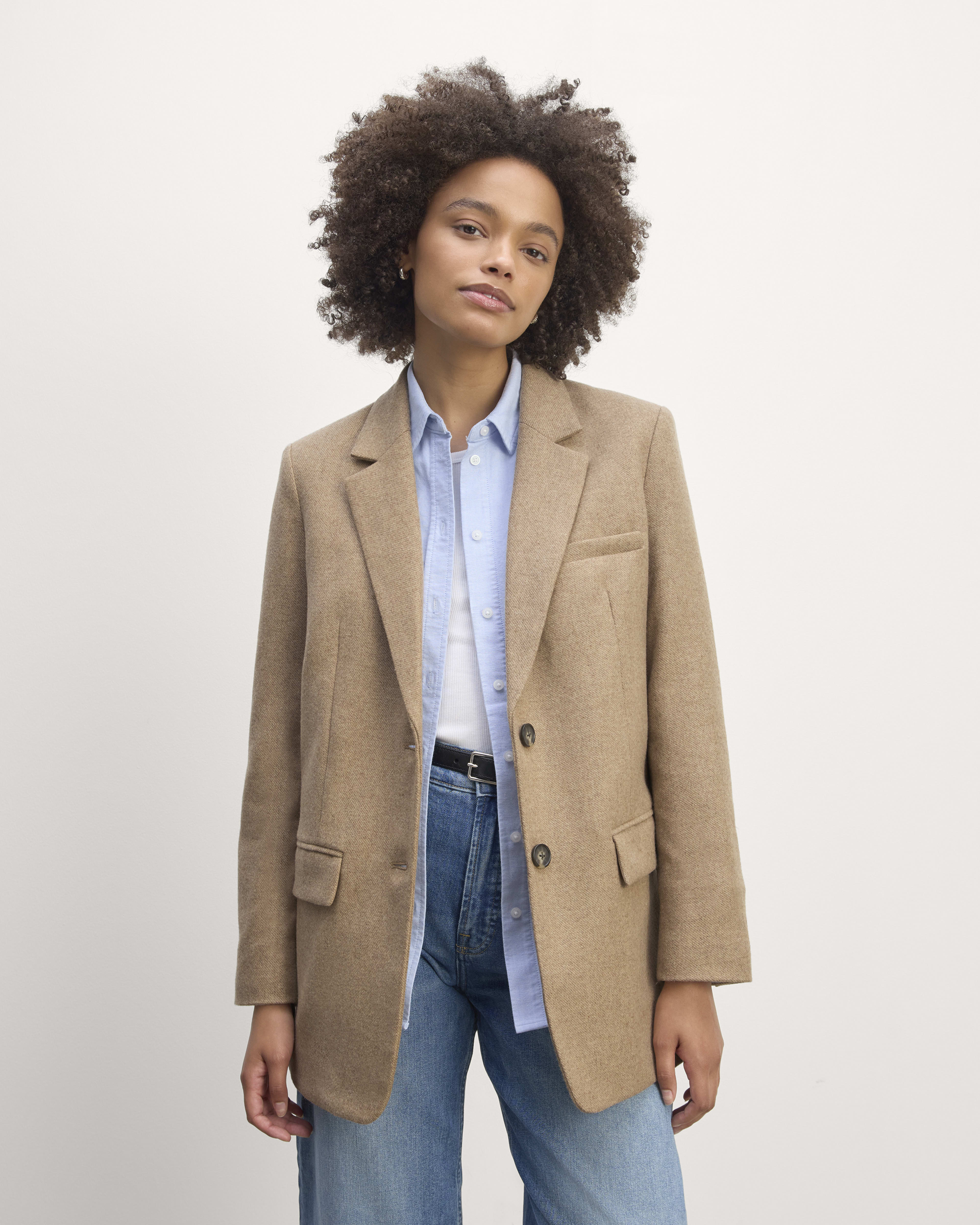 Oversized blazer beige store
