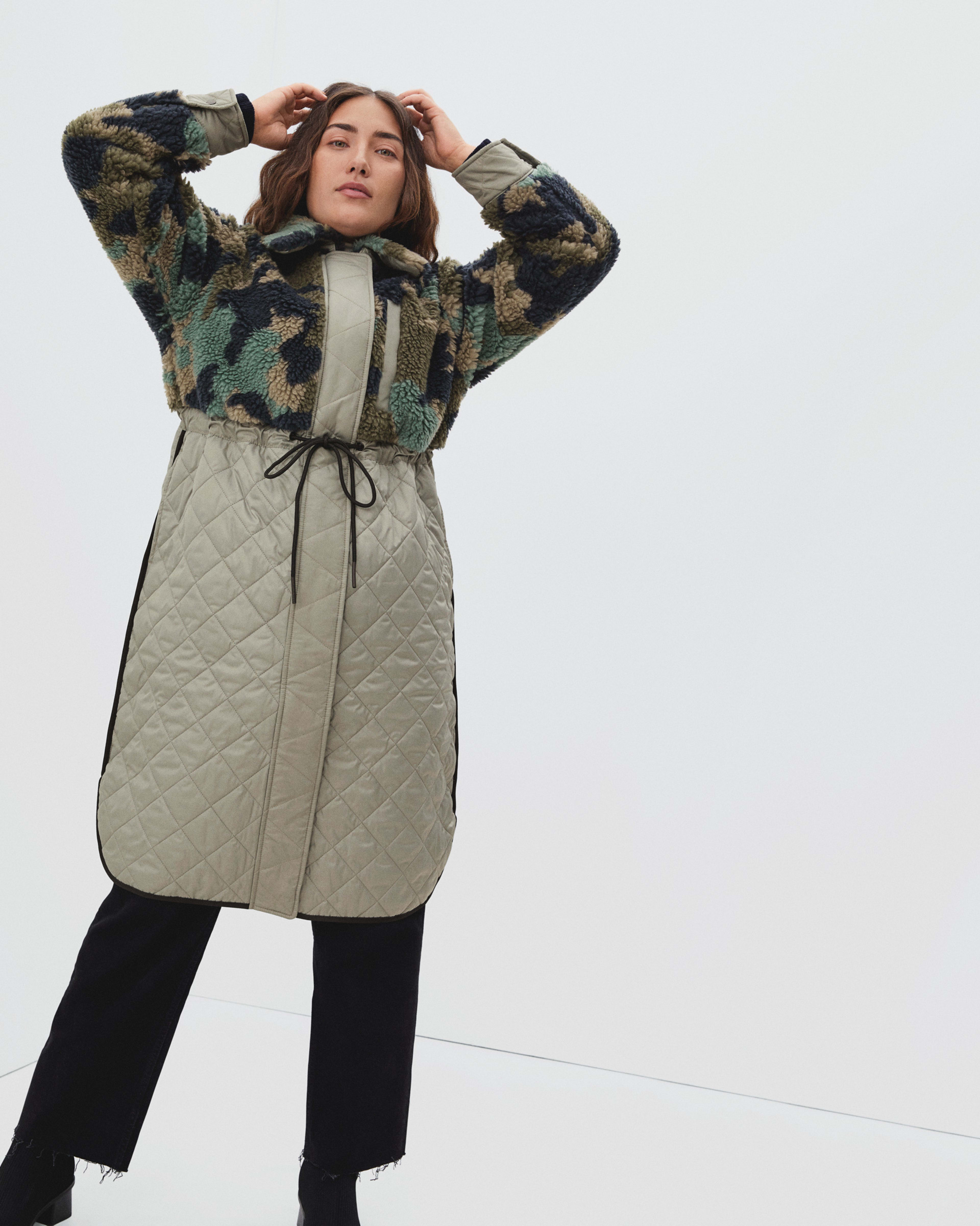 The Quilted Teddy Coat Camo – Everlane