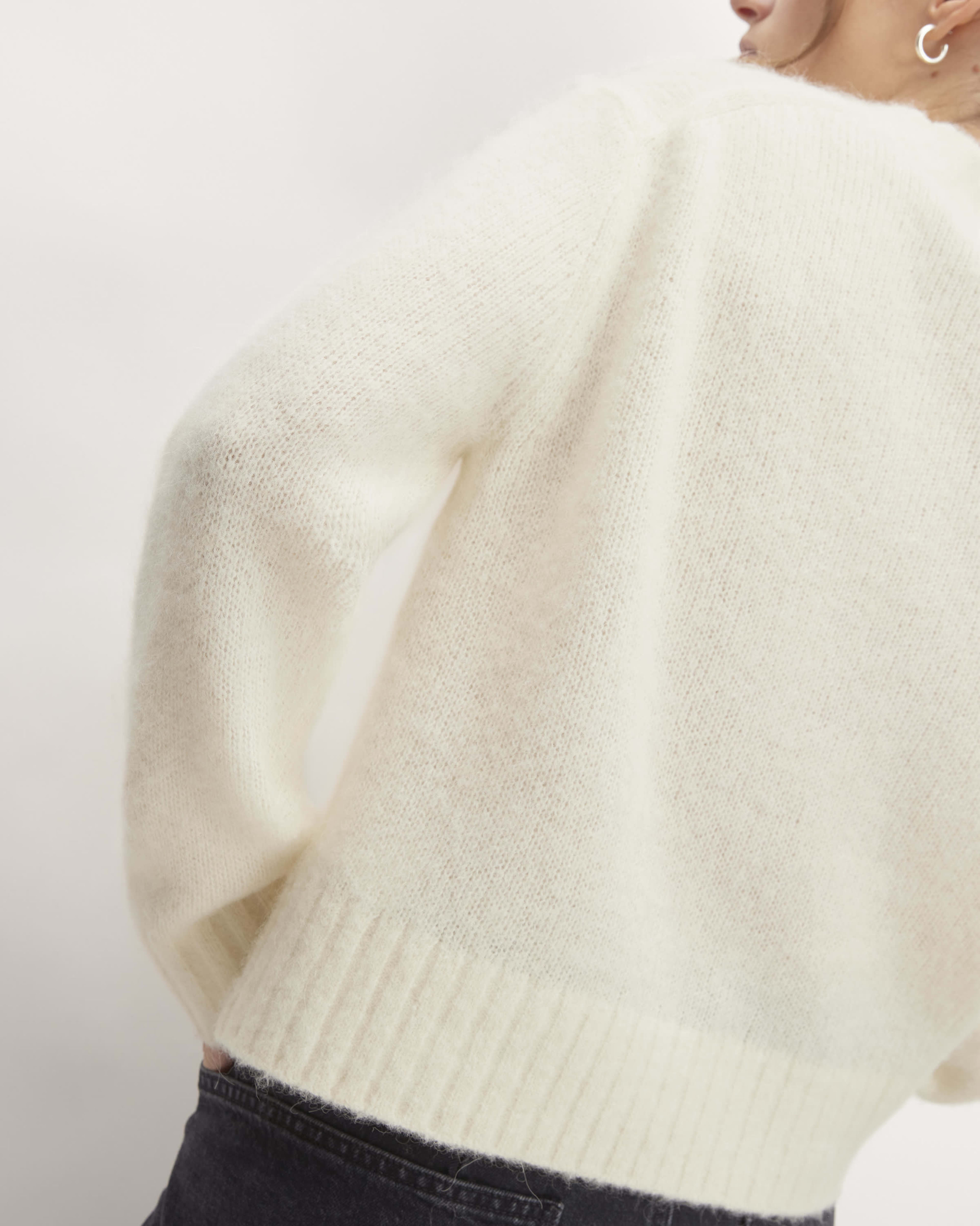 ANDREA ROLLNECK CROPPED ALPACA PULLOVER - SEAFOAM GREEN main image 1