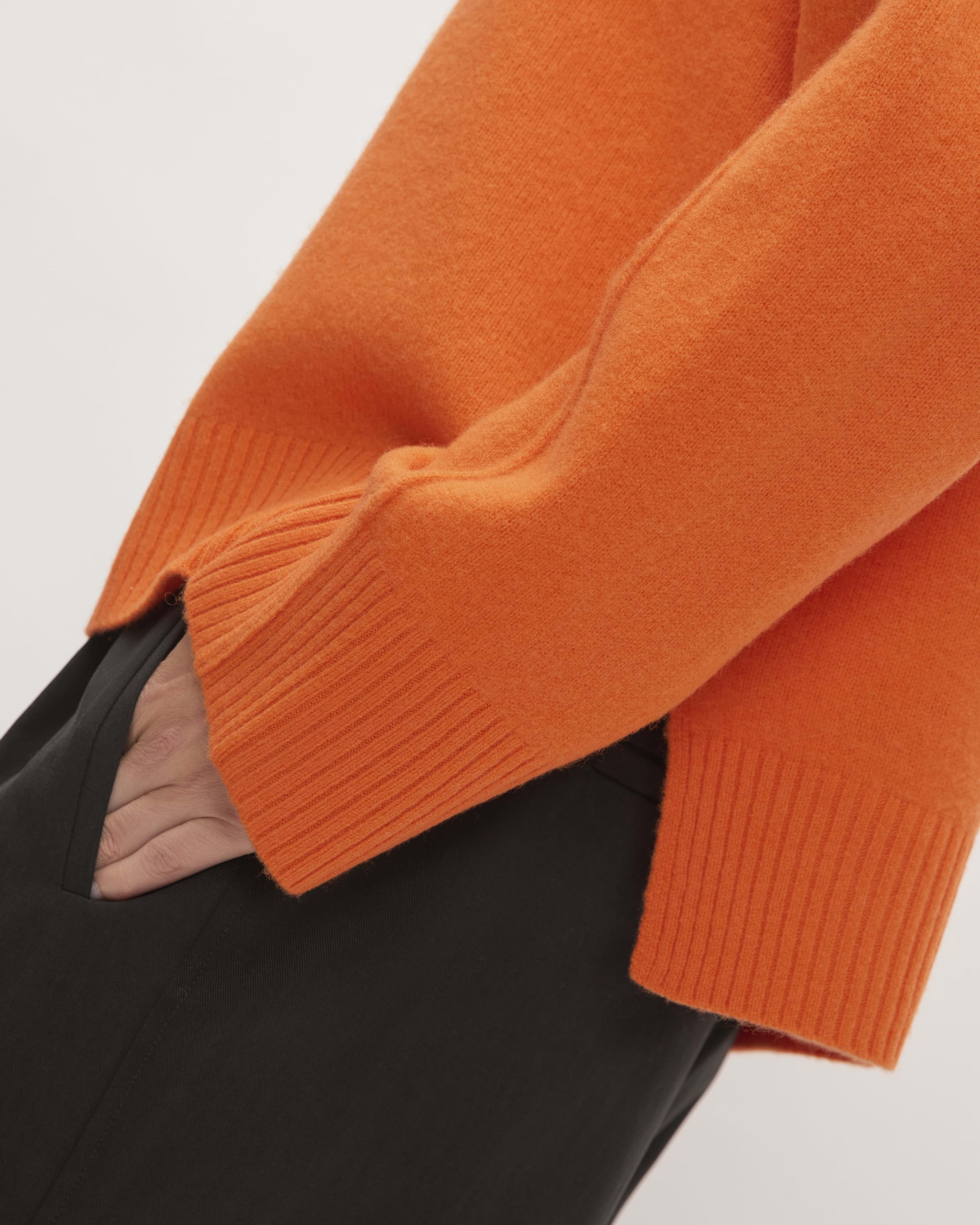 The Good Merino Wool Crewneck Sweater Orange Everlane