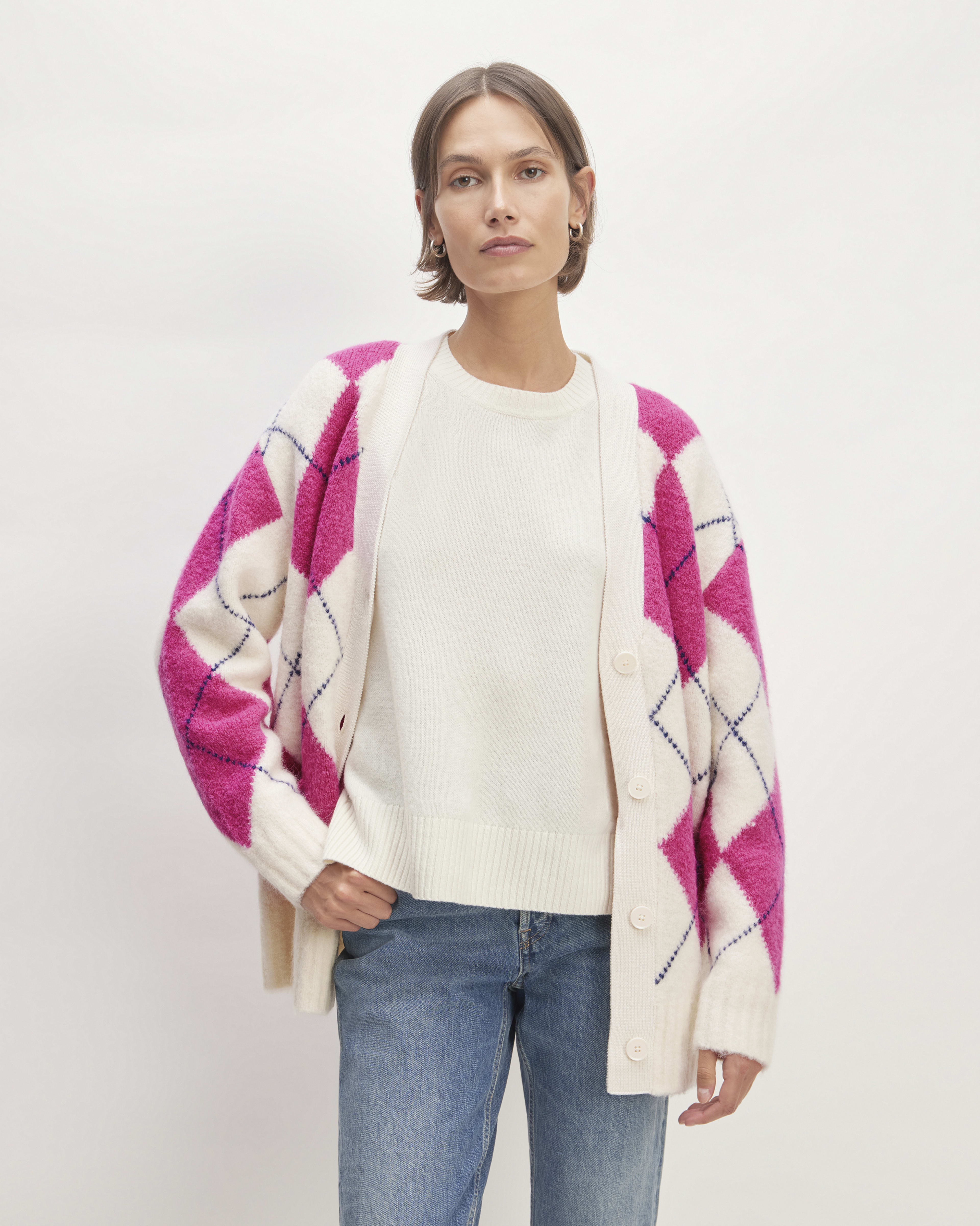 Womens fuschia on sale cardigan