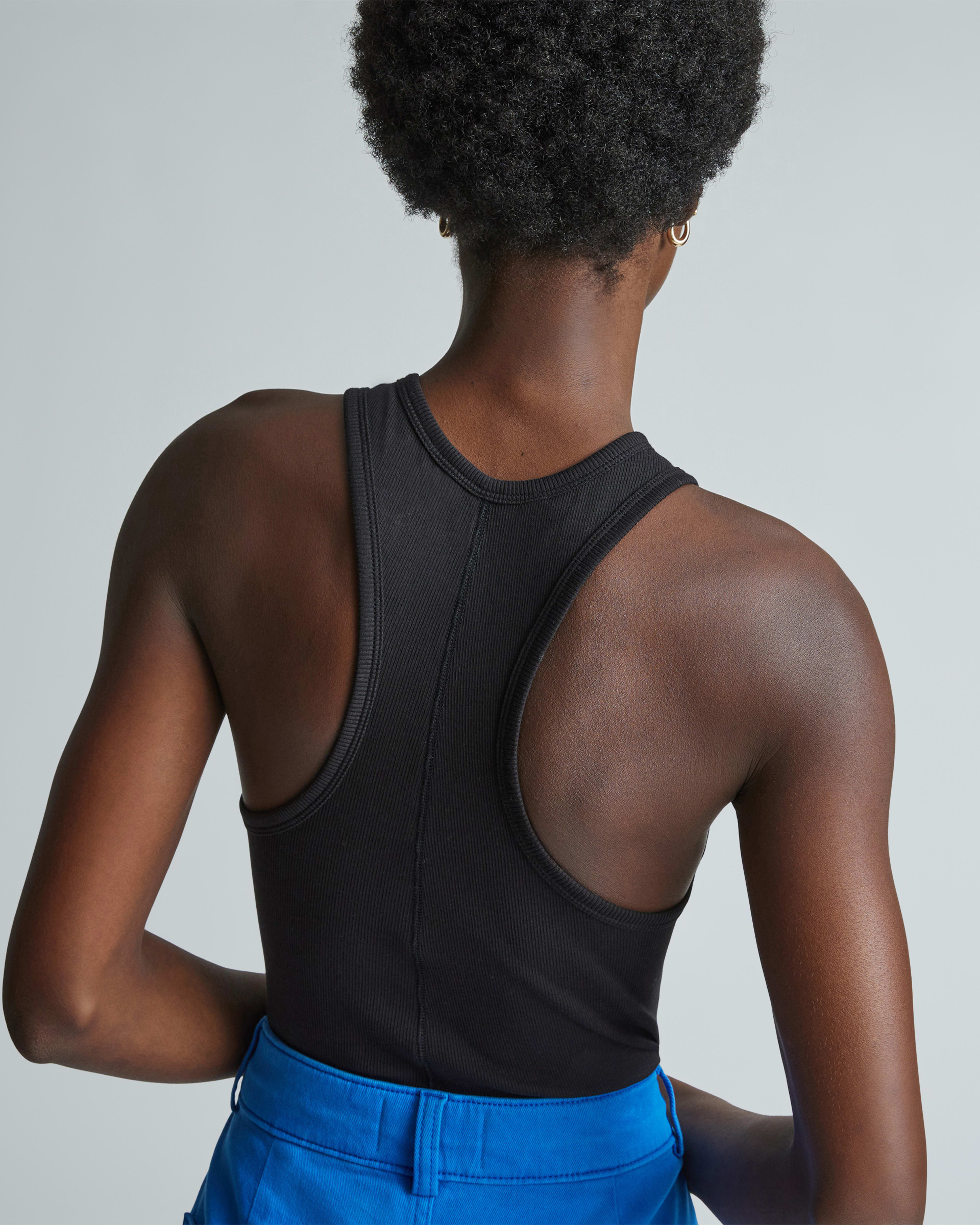 The Luxe Rib Racerback Tank | Black – Everlane