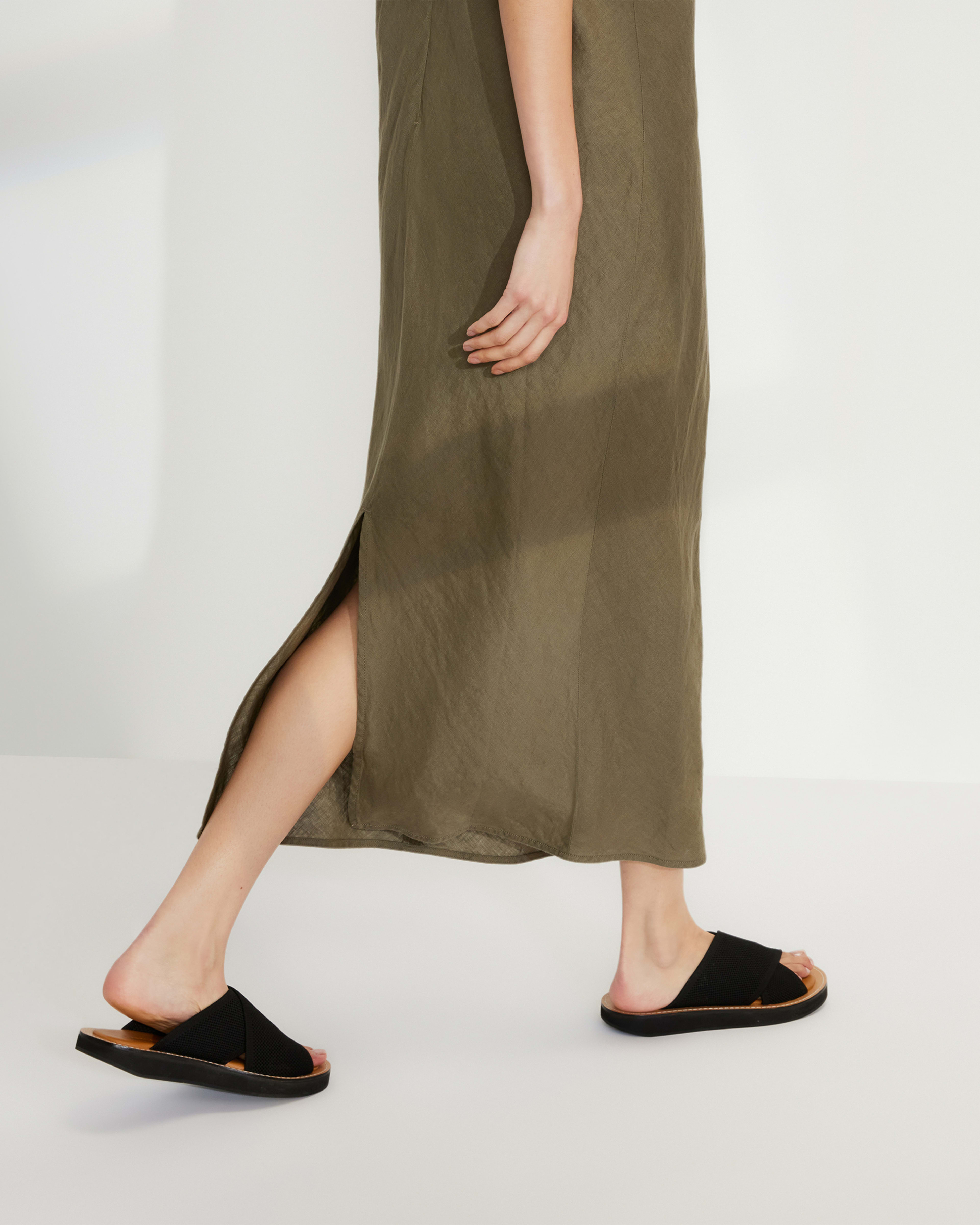 The Linen Bias Cut Dress Kalamata Everlane