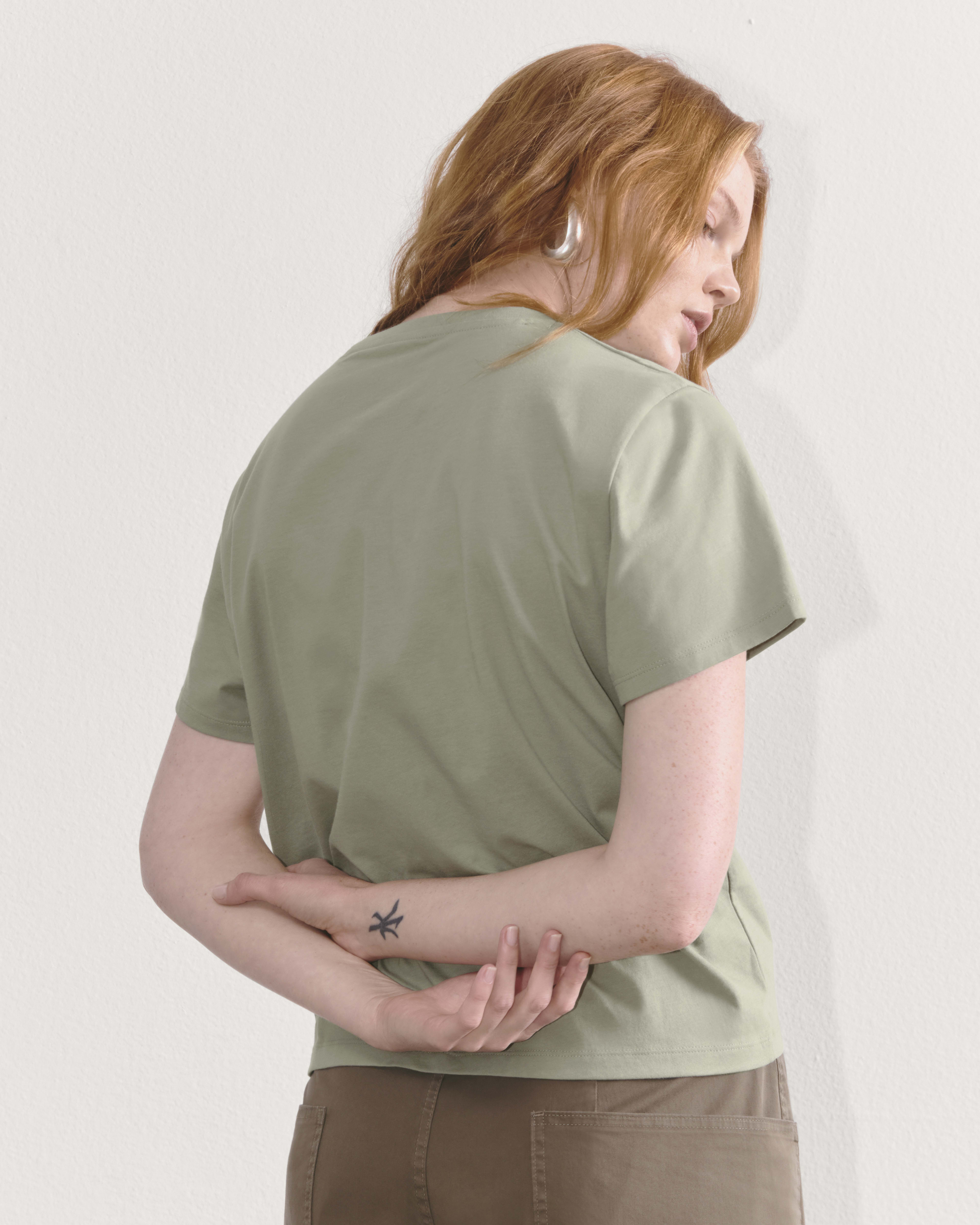 Cotton Terry Boxy Tee Light Sage main image 0