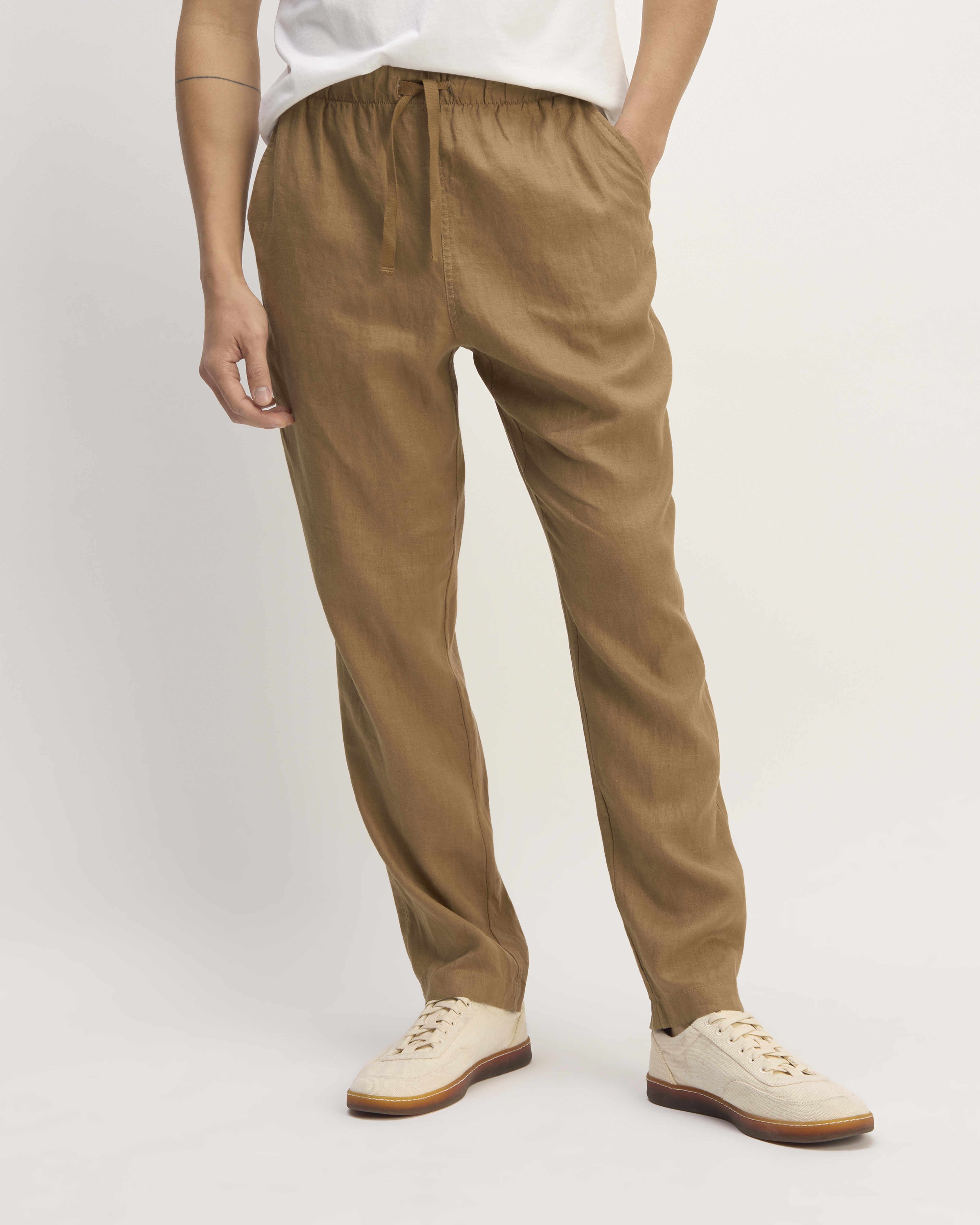 TAPERED FIT Traveler Chino Pants for Tall Men in Light Khaki