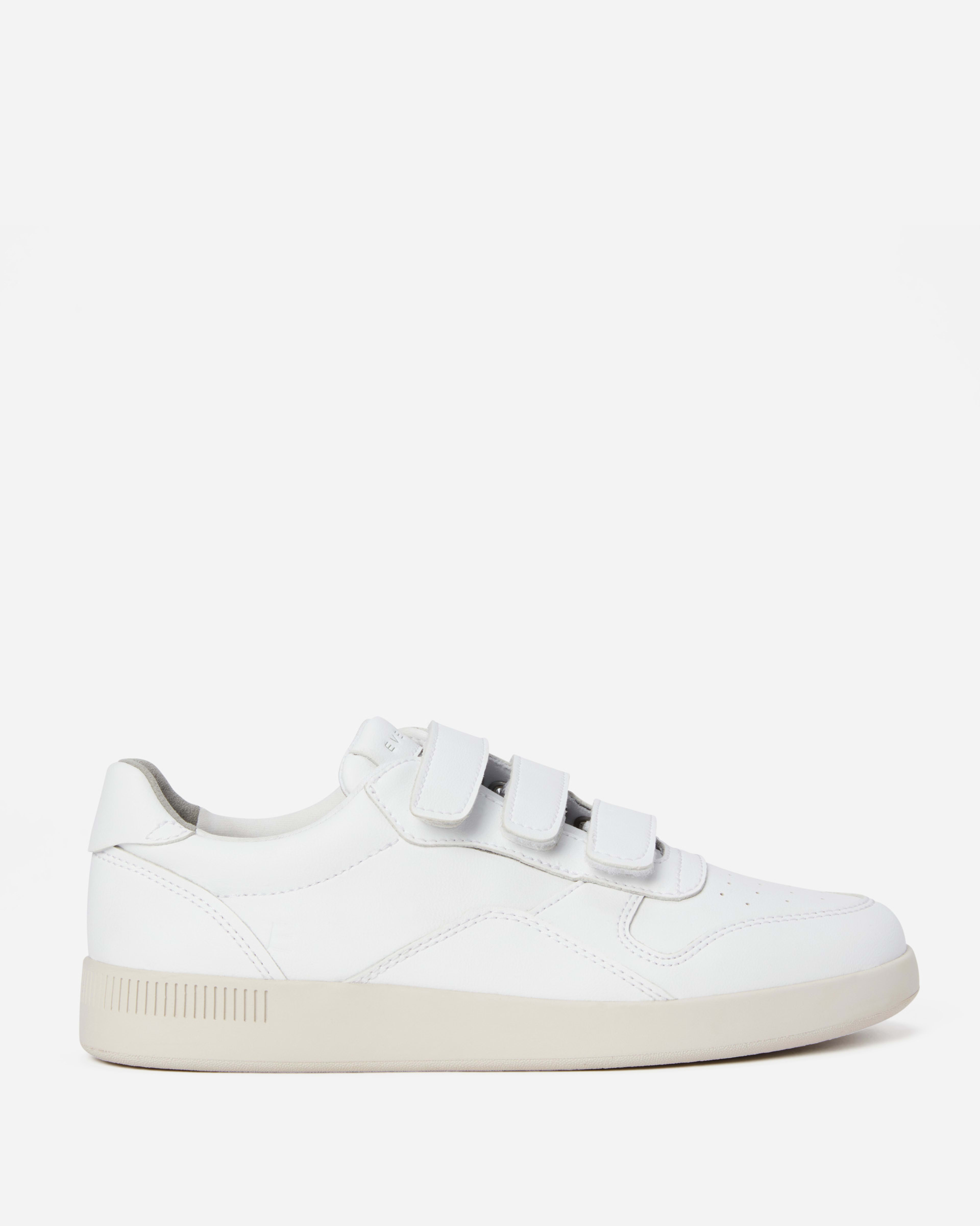 The ReLeather® Court Sneaker Velcro White Everlane