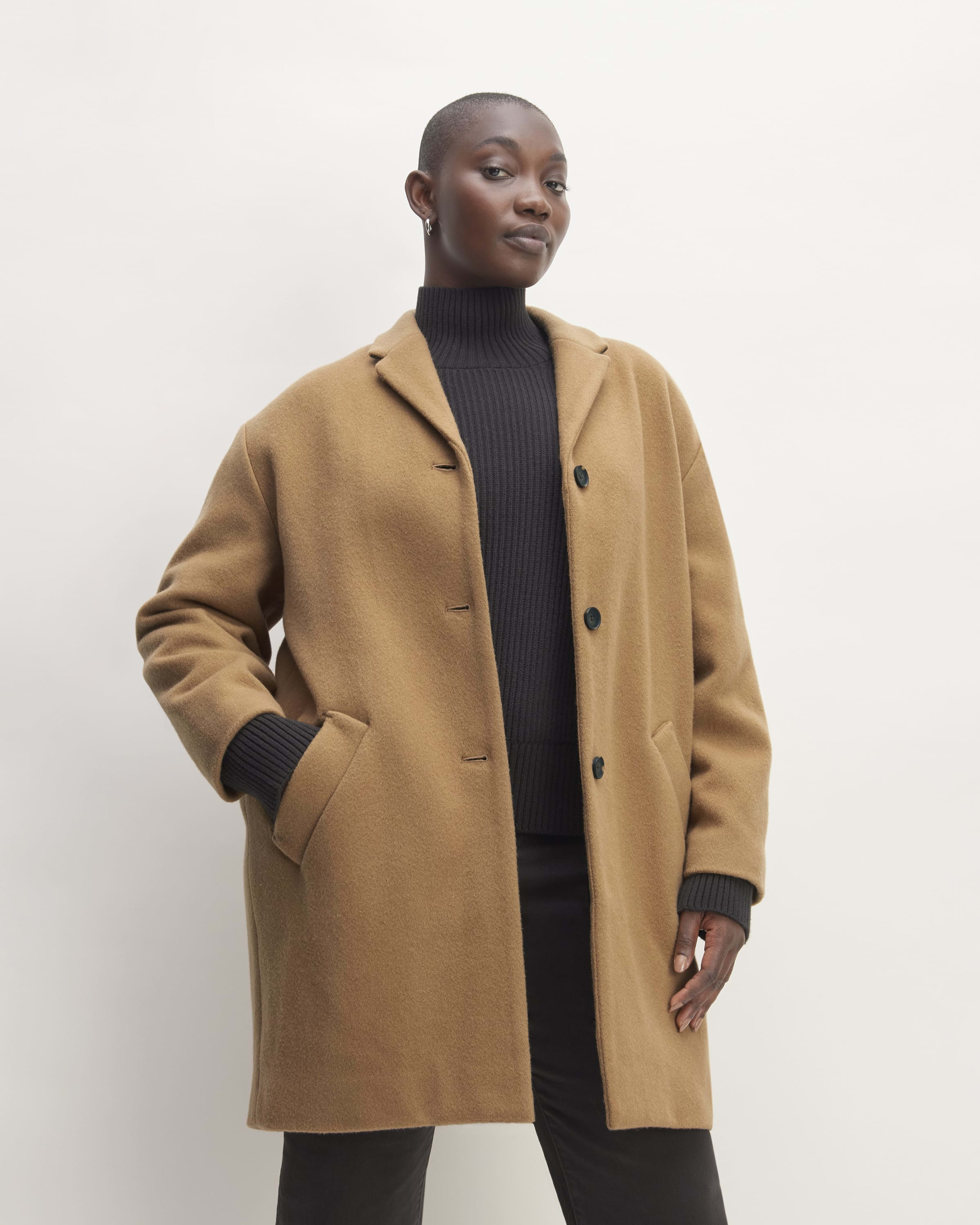 The Italian ReWool Cocoon Coat Camel Everlane