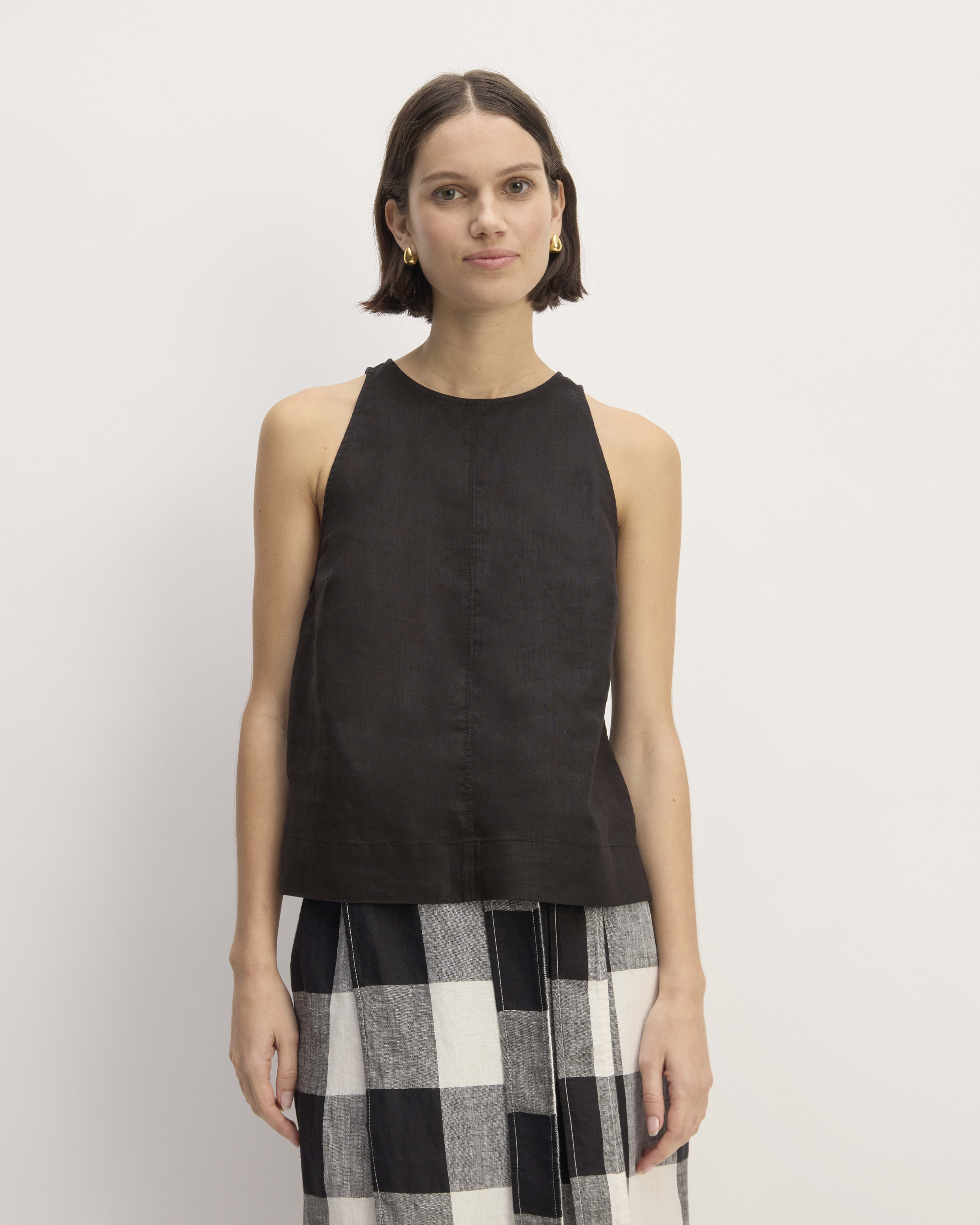 The Linen High-Neck Tank