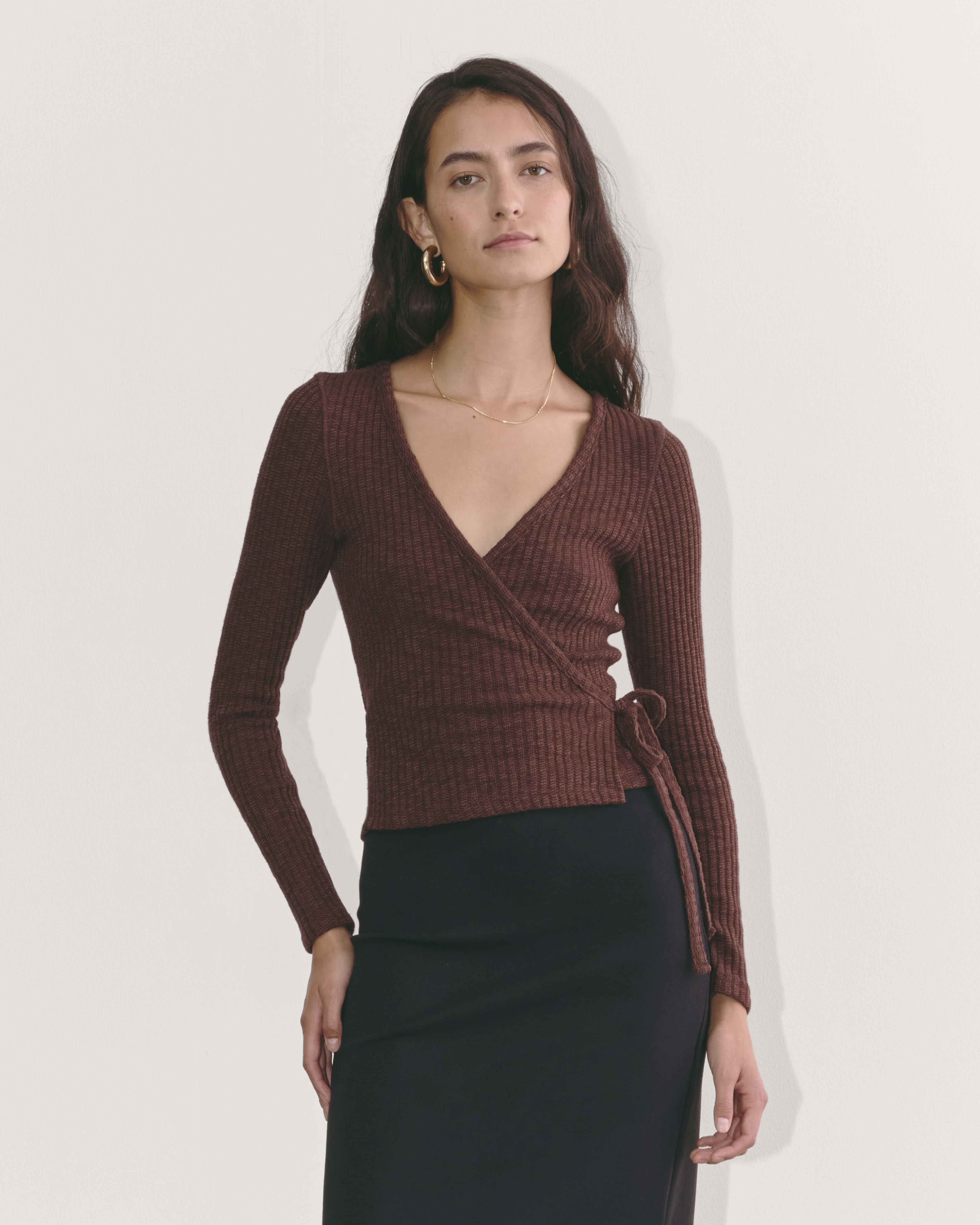 The Cozy Rib Wrap Top