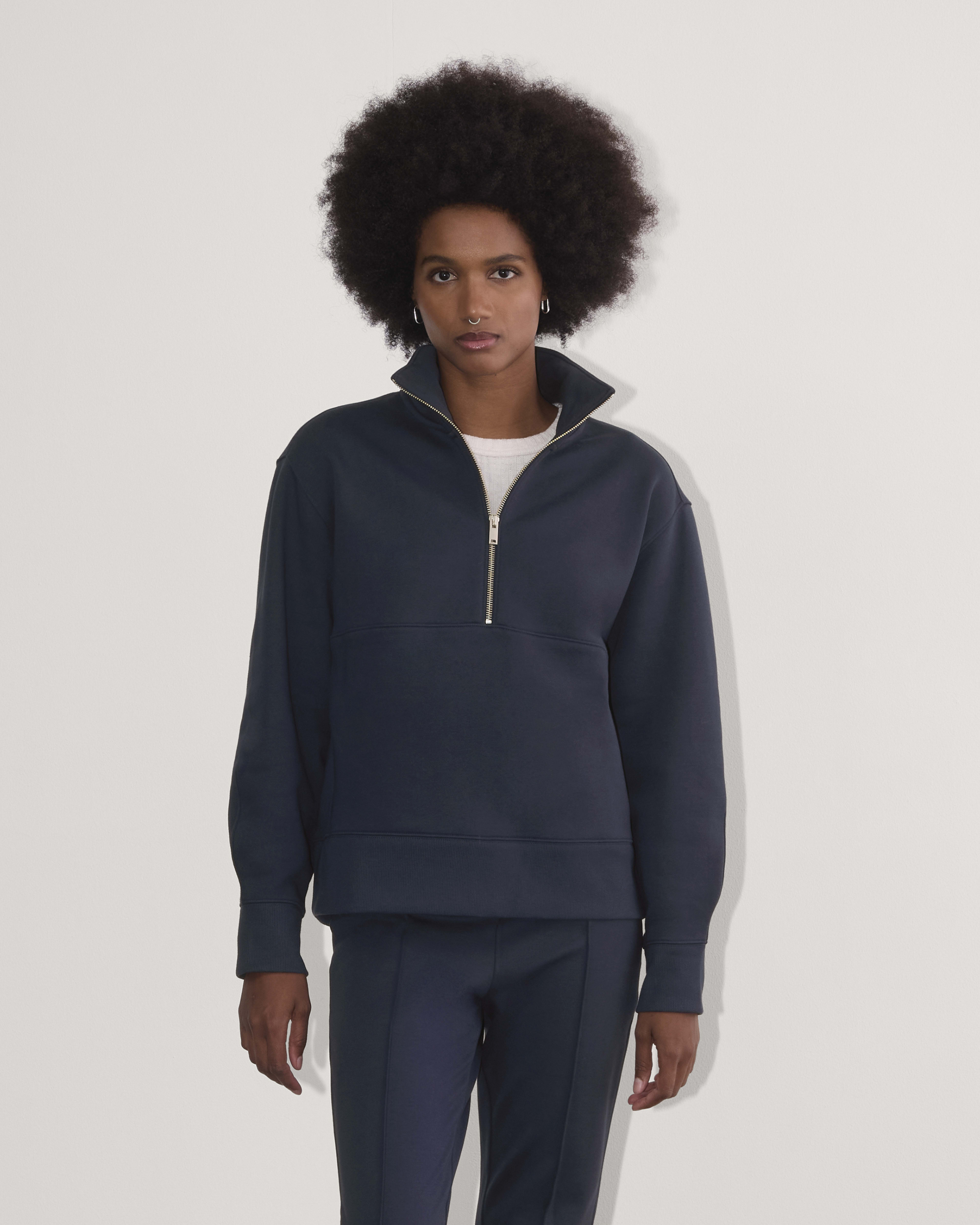 Navy zip sweatshirt new arrivals