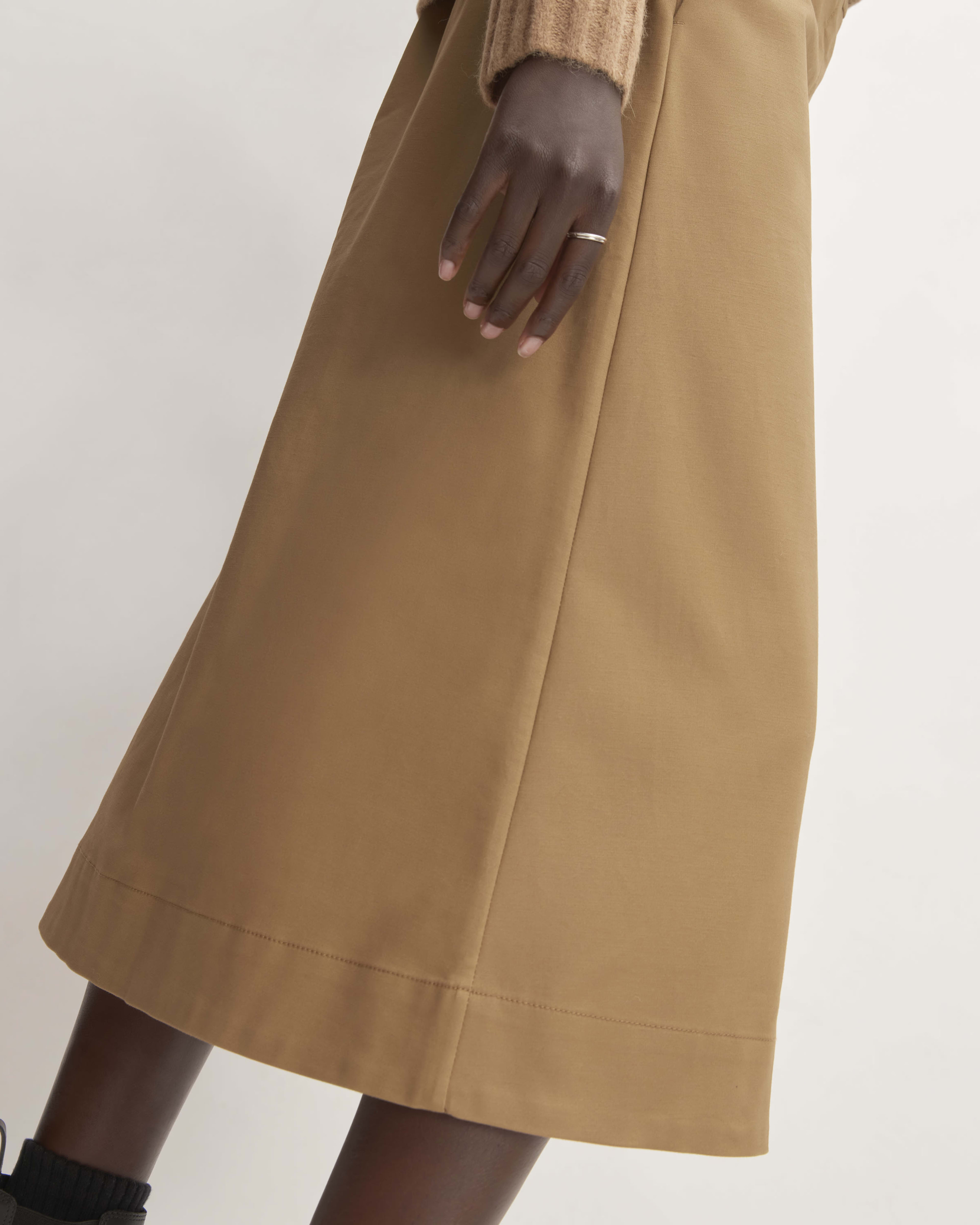 The Structured Cotton A-Line Skirt Toasted Coconut – Everlane