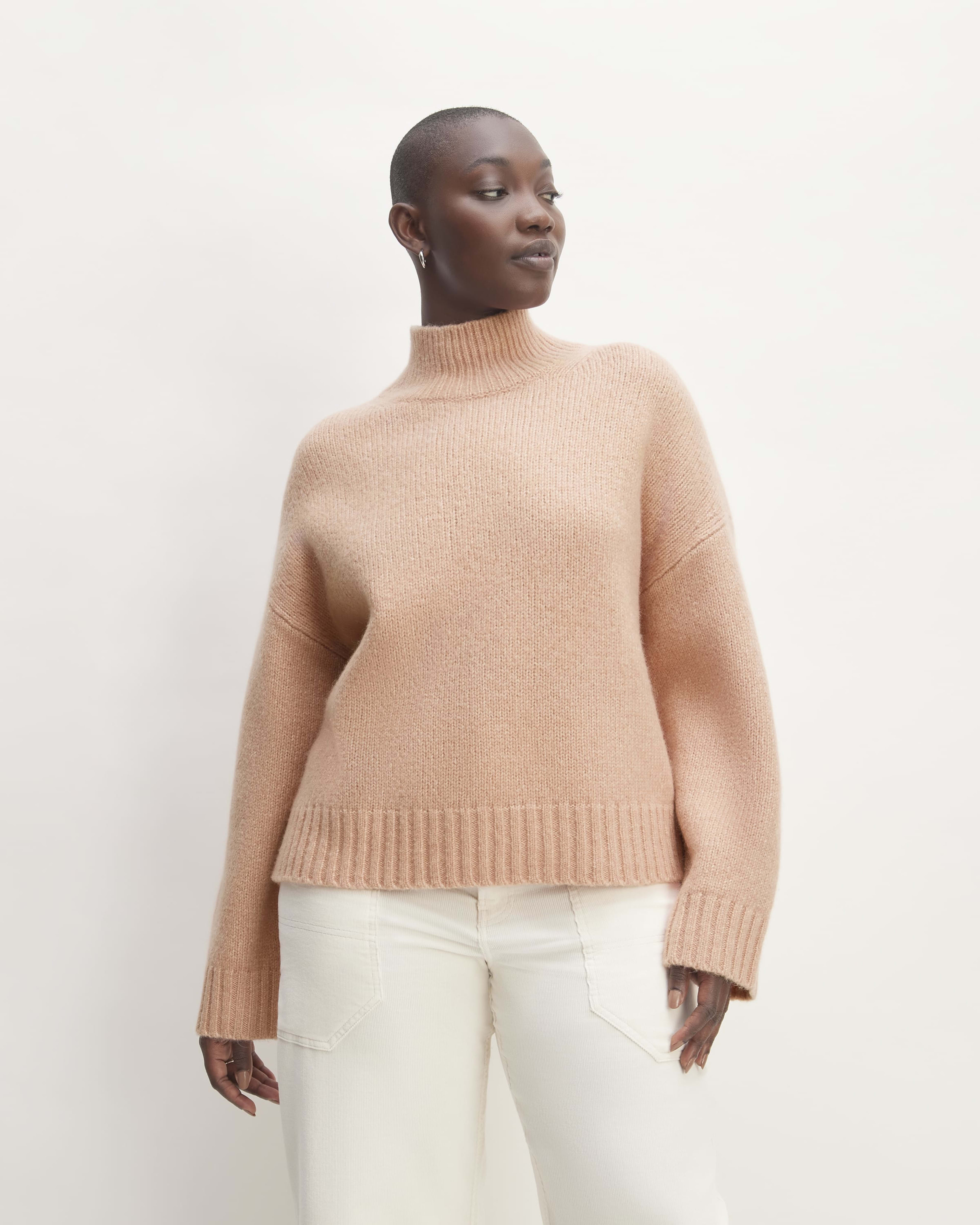 Blush turtleneck sweater hot sale