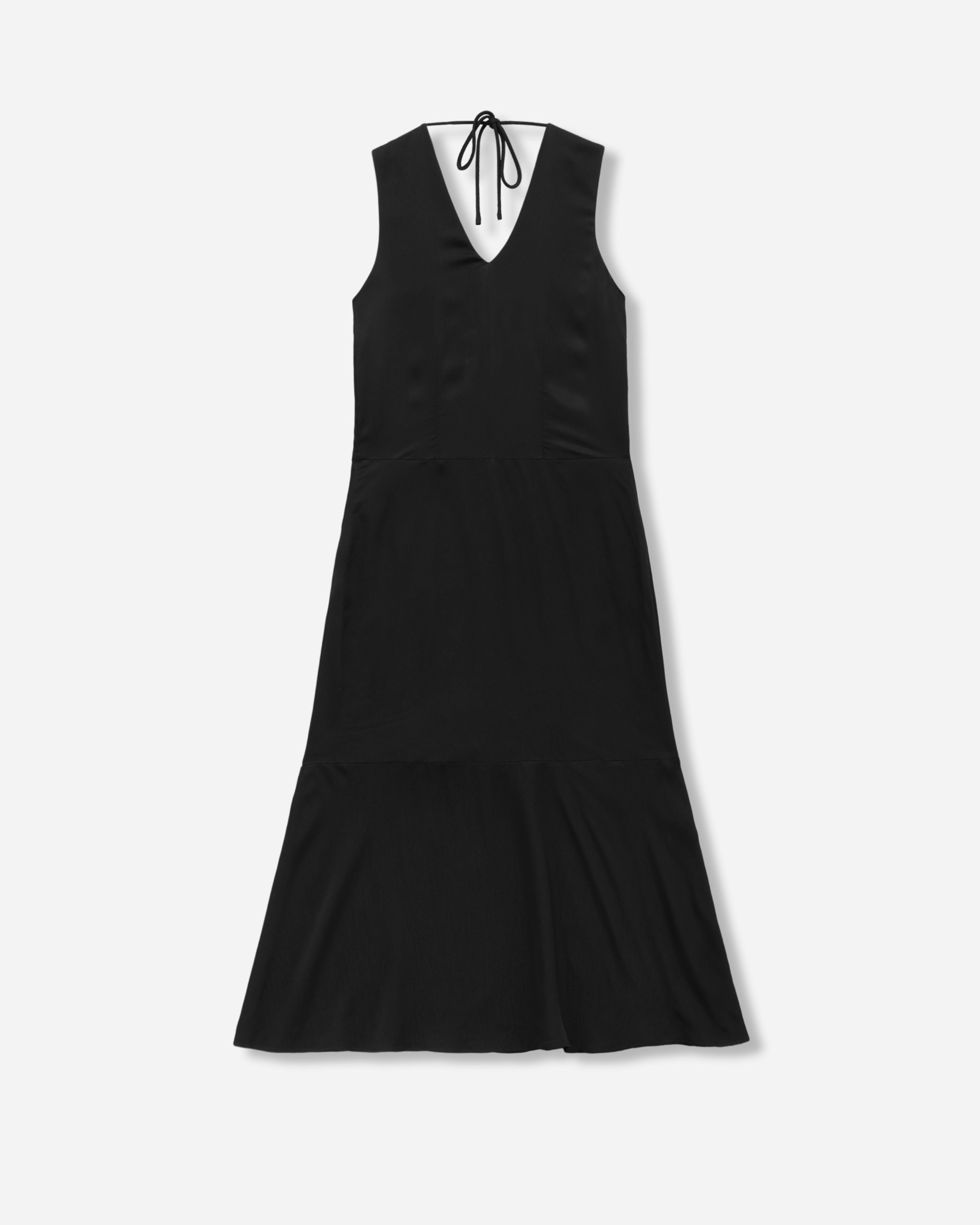 The Satin V-Neck Maxi Dress Black – Everlane