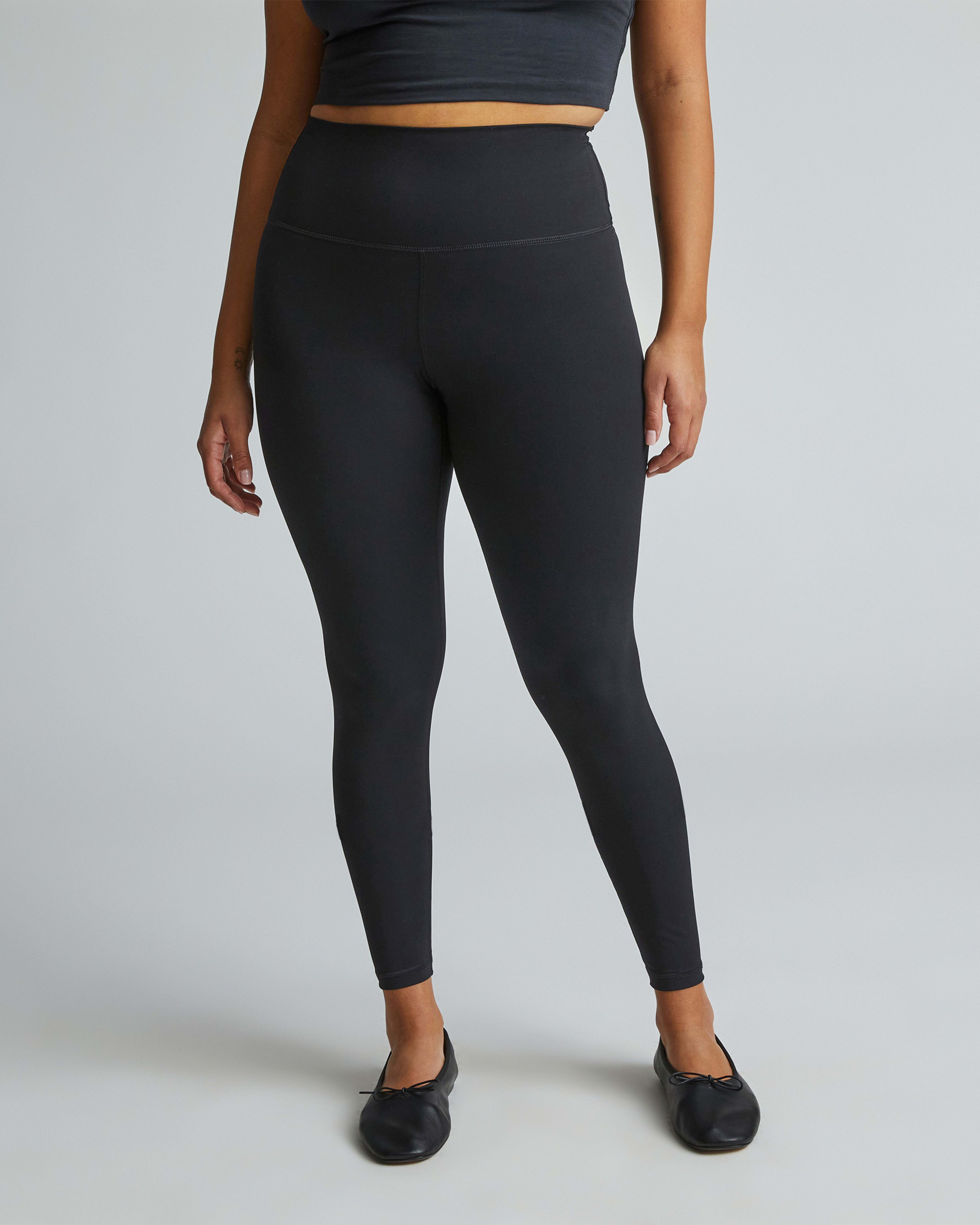 Lands' End Women's Active Crop Yoga Pants - Medium - Black