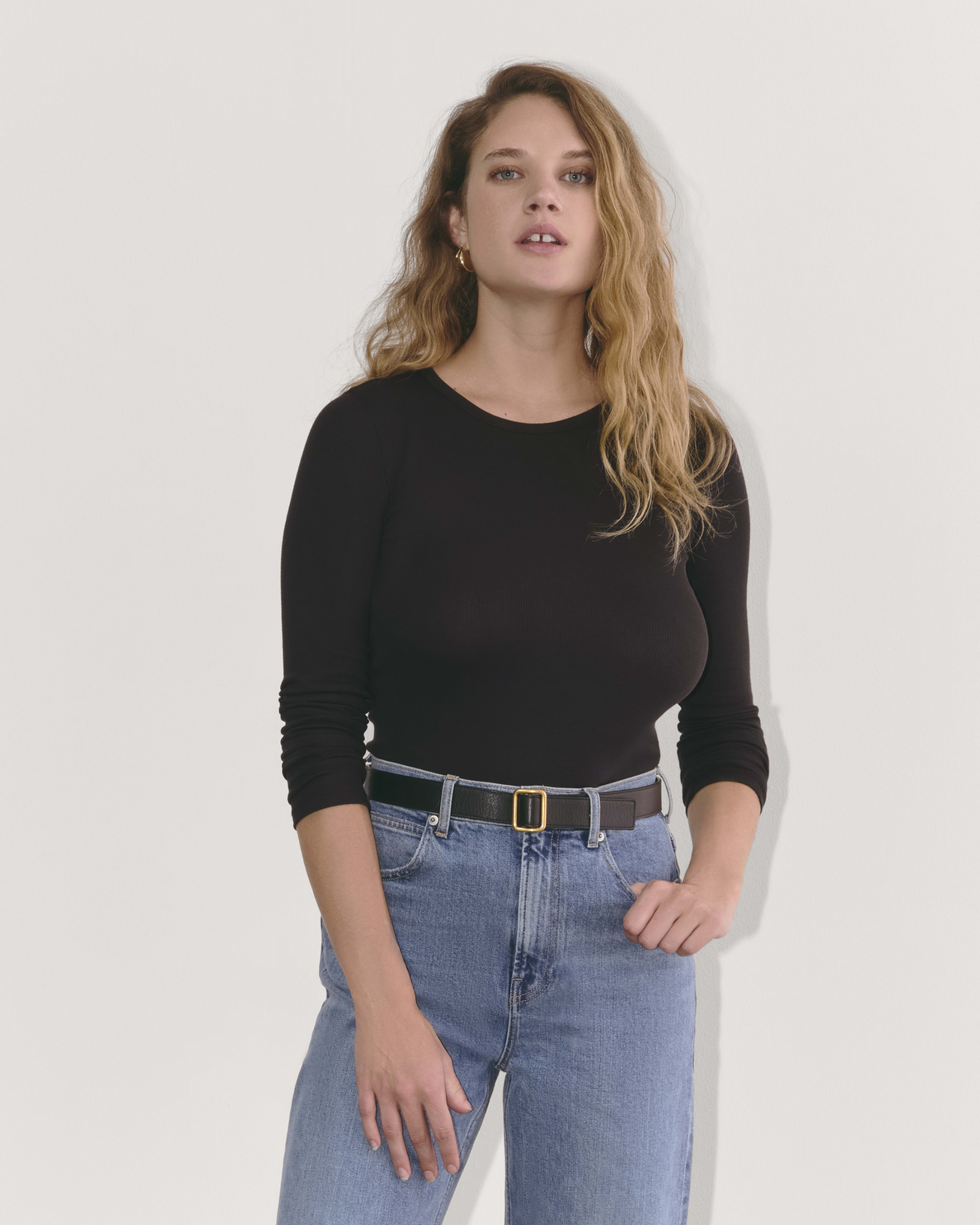 The Luxe Rib Long-Sleeve Crew
