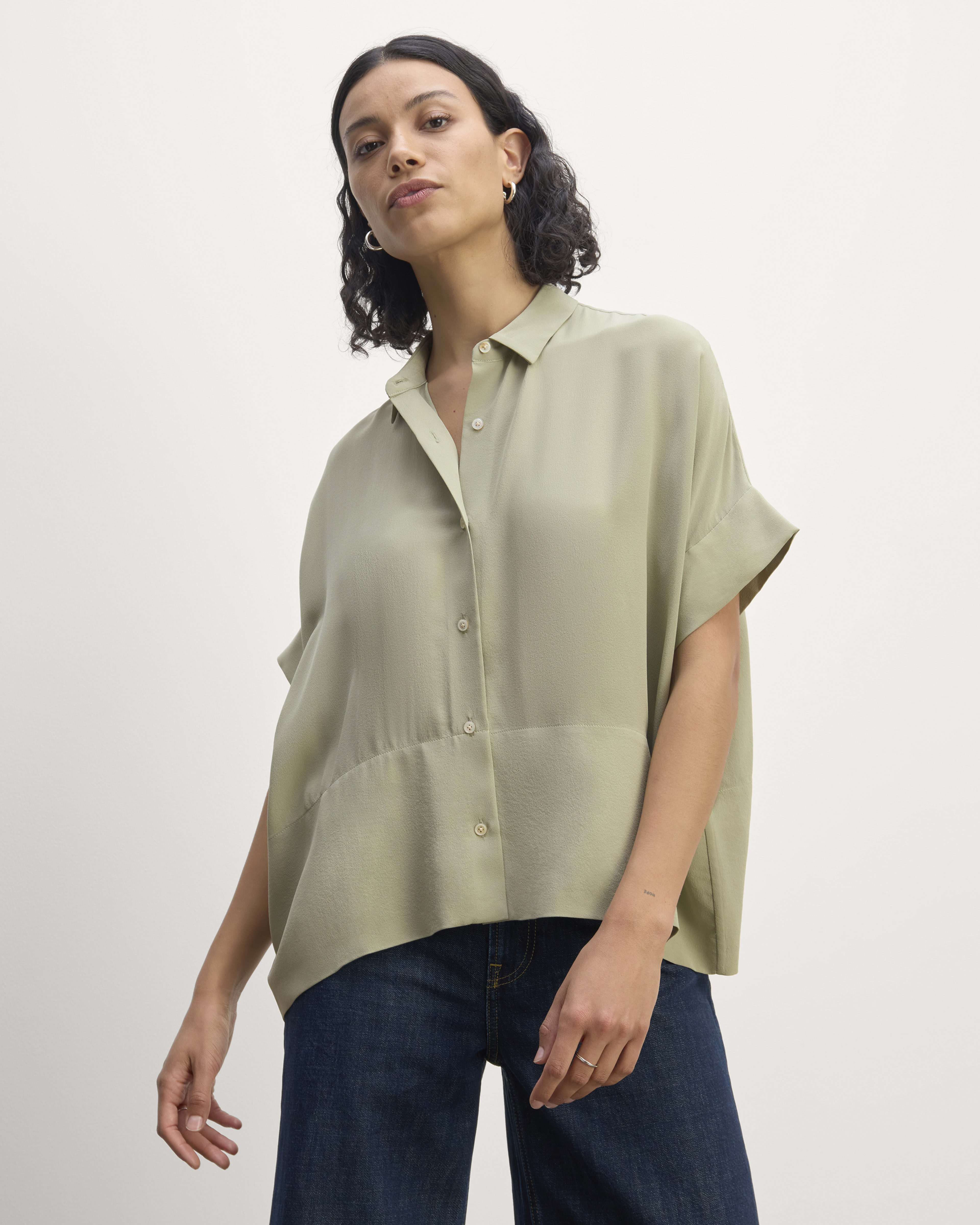 The Boxy Shirt in Washable Silk