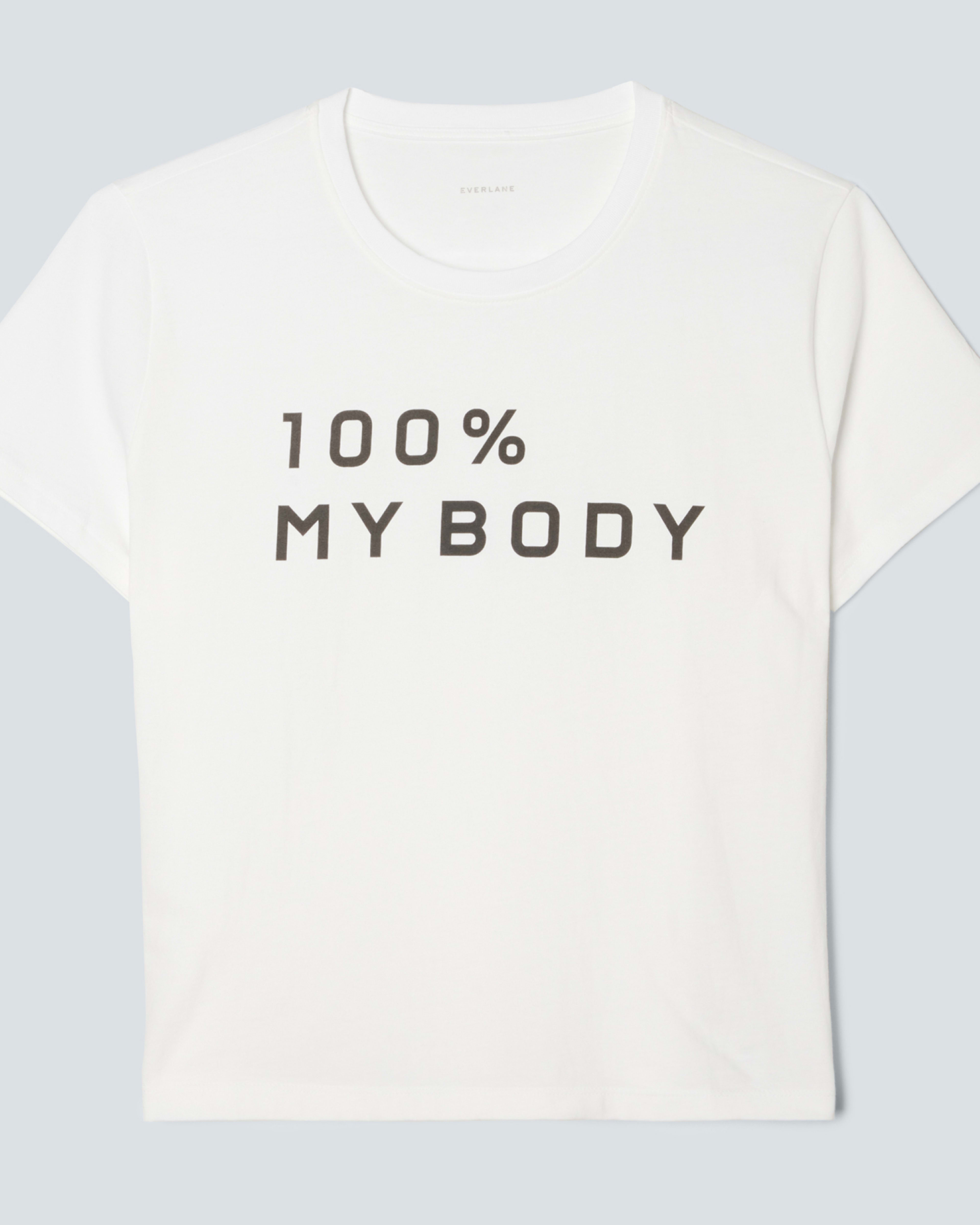 The 100% My Body Box-Cut Tee | White – Everlane